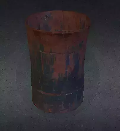 Rusty barrel Low-poly 3D model