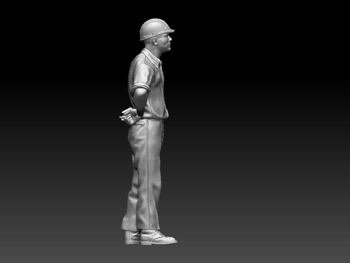 builder man in hard hat 3D print model_11