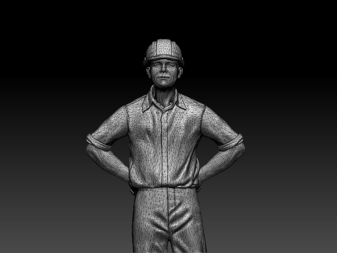 builder man in hard hat 3D print model_4