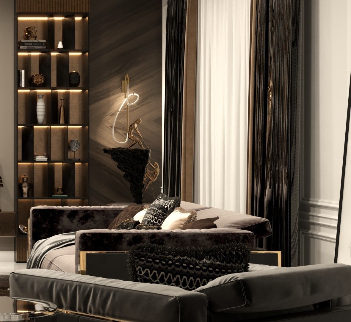 Luxury Living Room by Dvel 3D model_4