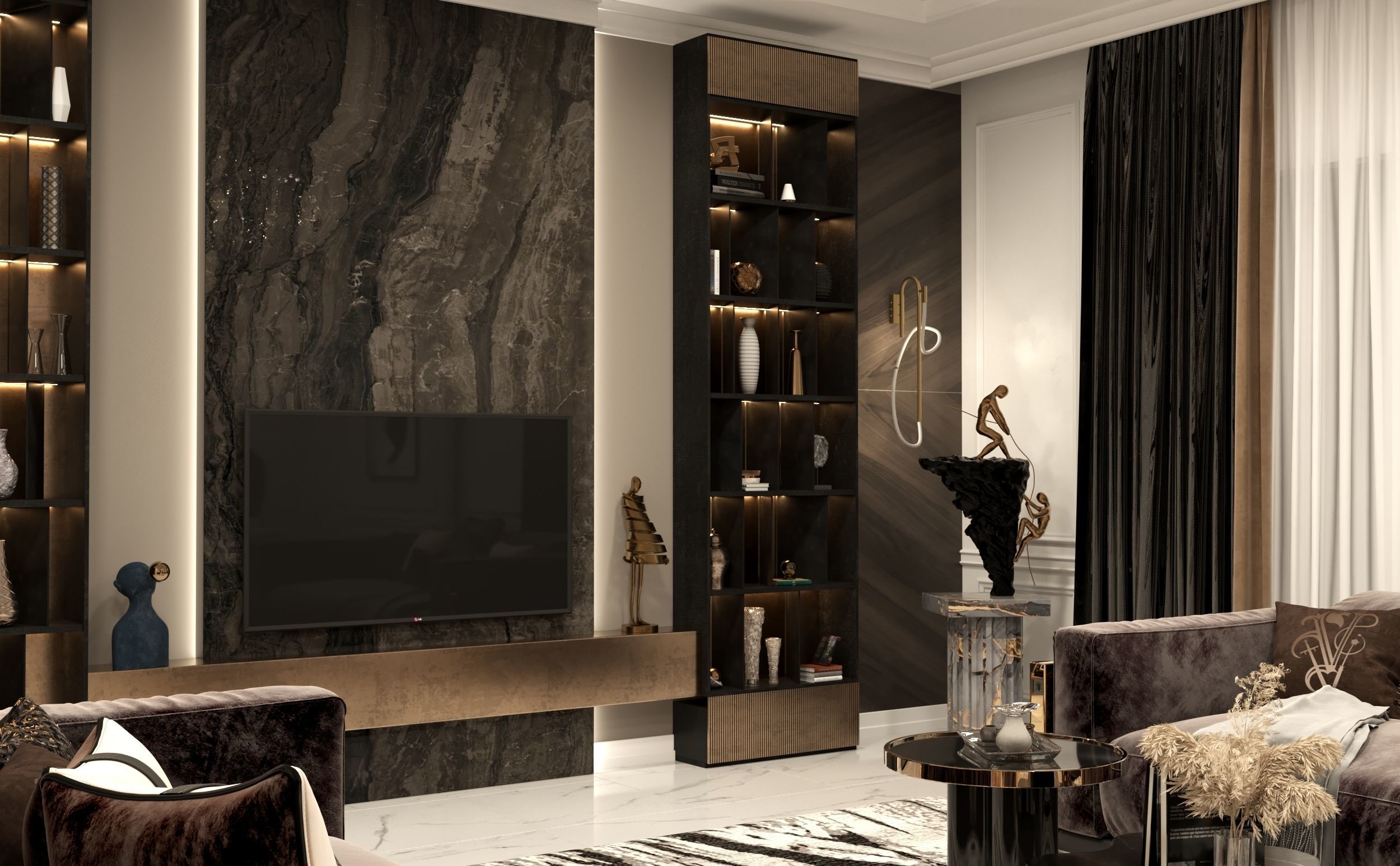 Luxury Living Room by Dvel 3D model_3
