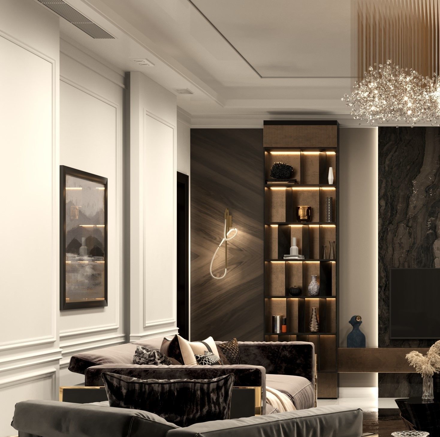 Luxury Living Room by Dvel 3D model_5