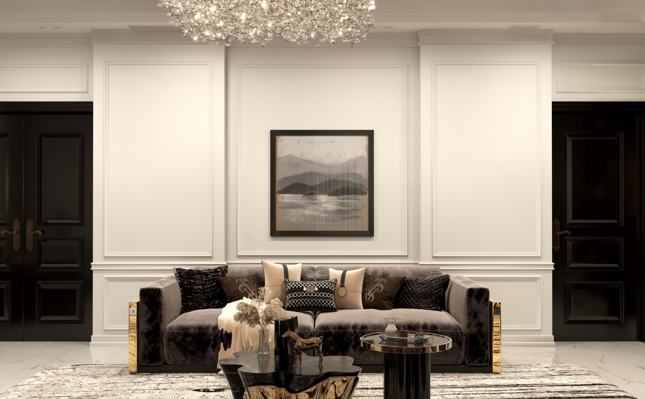 Luxury Living Room by Dvel 3D model_1