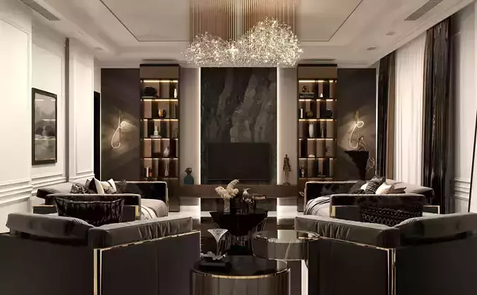 Luxury Living Room by Dvel