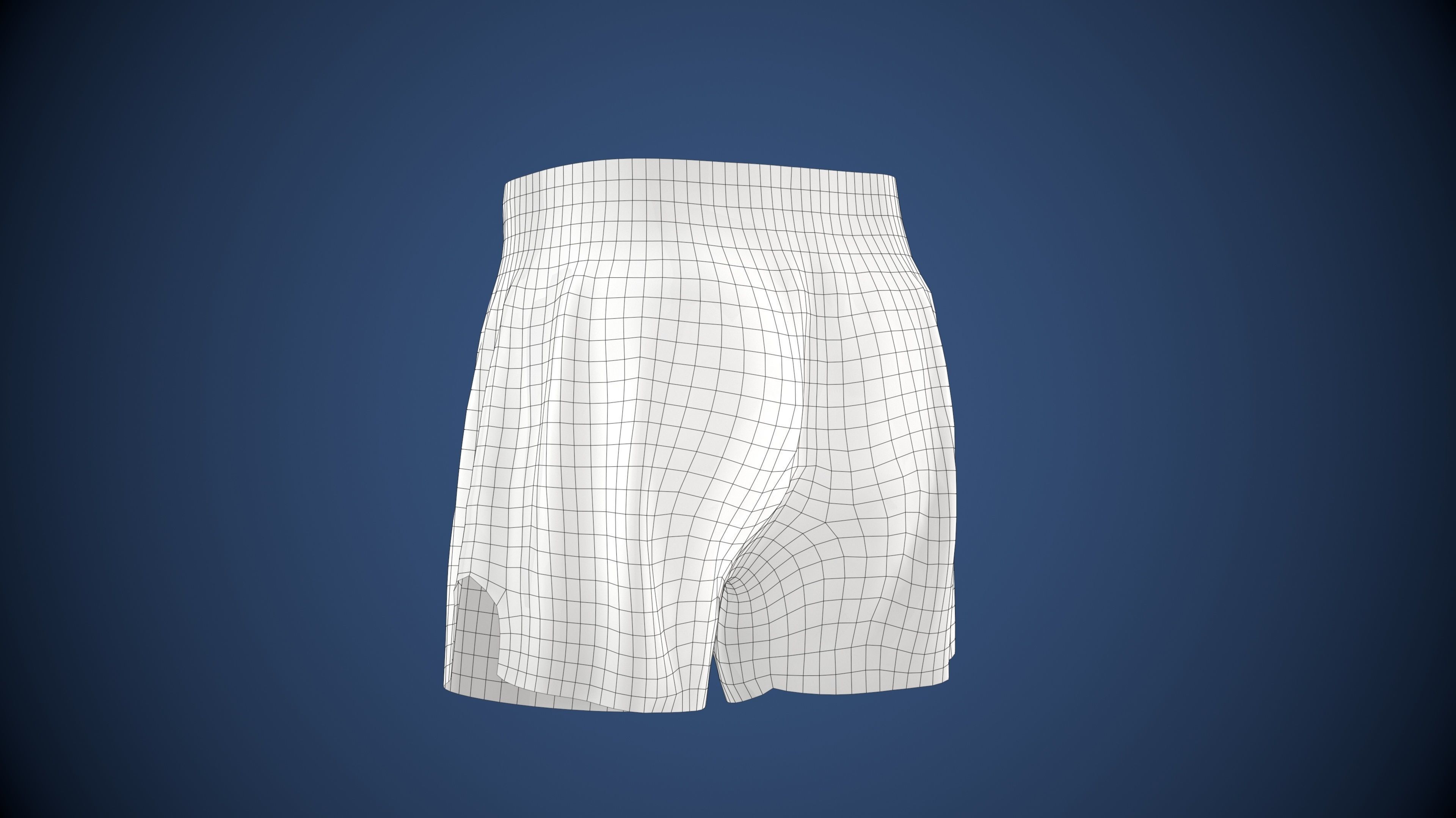 MMA Shorts PBR Game ready Low-poly 3D model_38