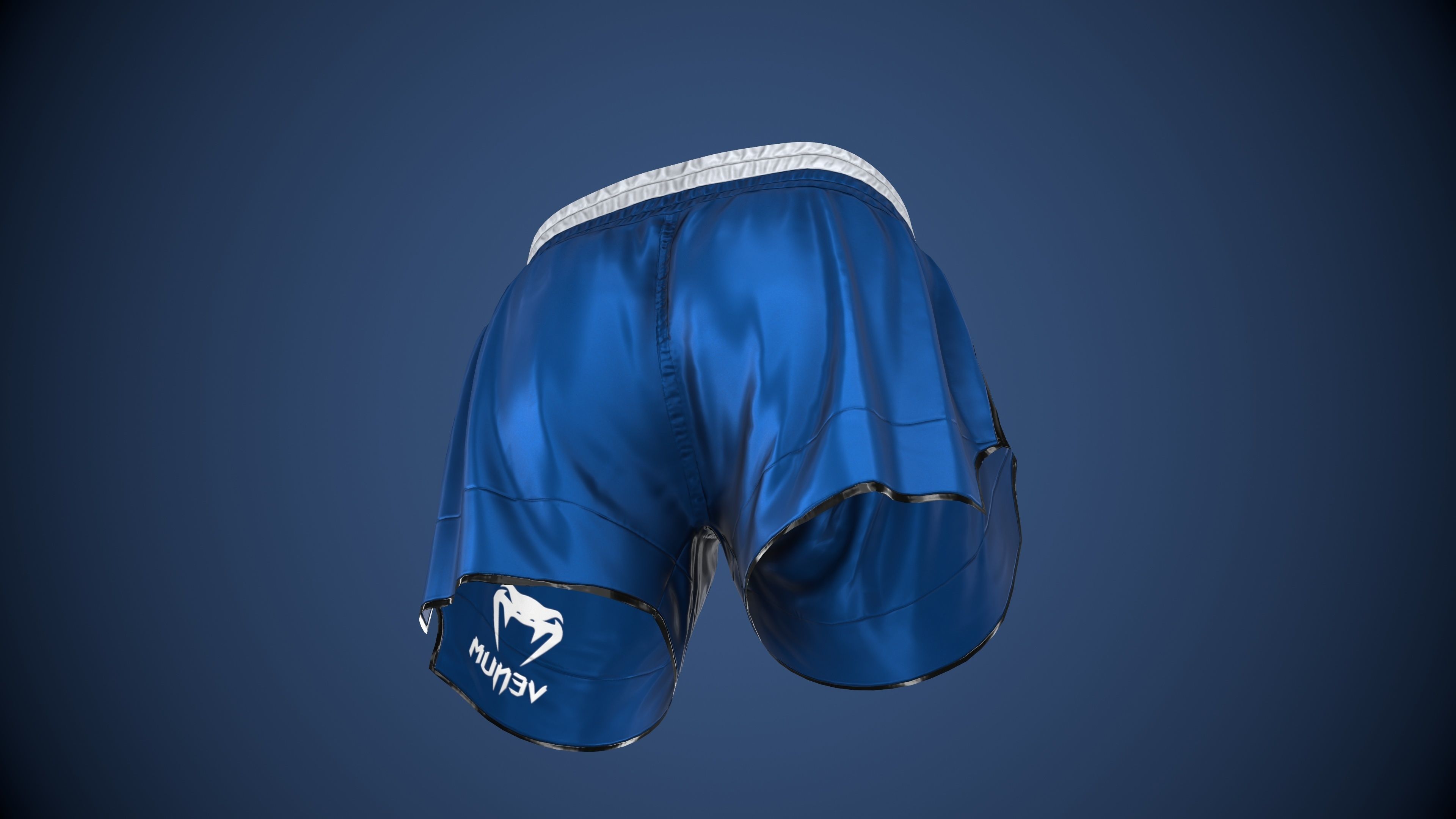 MMA Shorts PBR Game ready Low-poly 3D model_27
