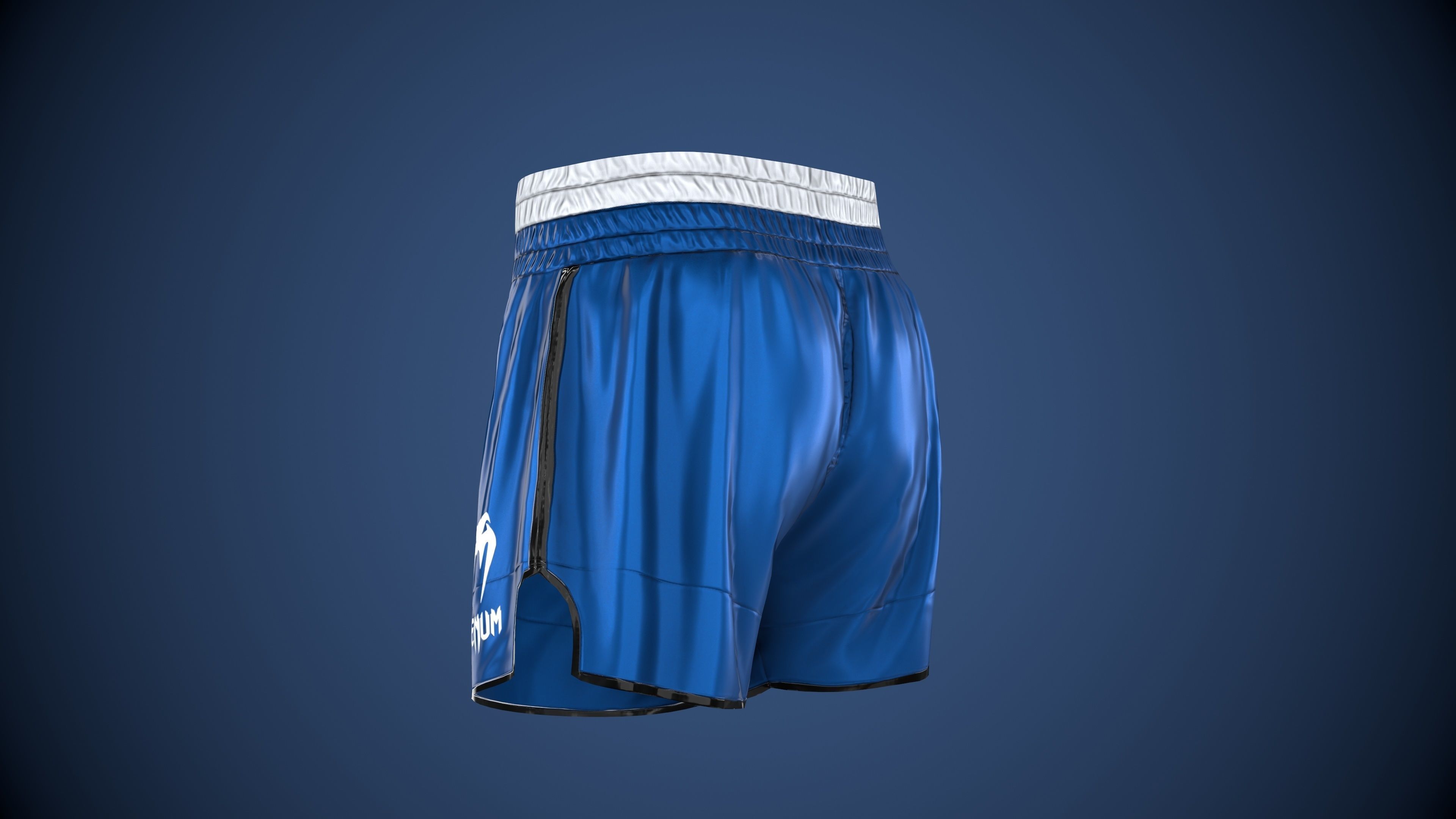 MMA Shorts PBR Game ready Low-poly 3D model_8