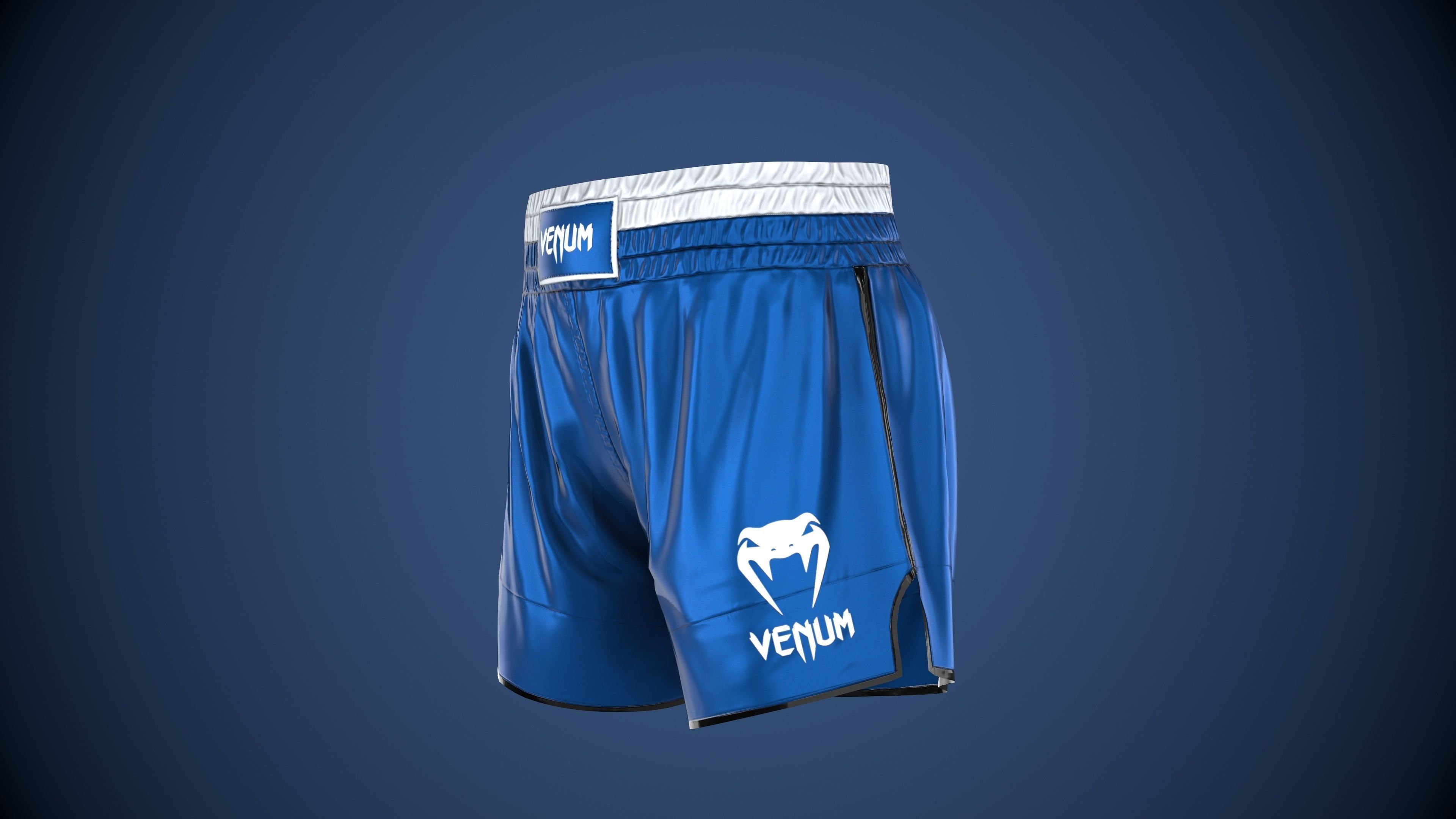 MMA Shorts PBR Game ready Low-poly 3D model_10