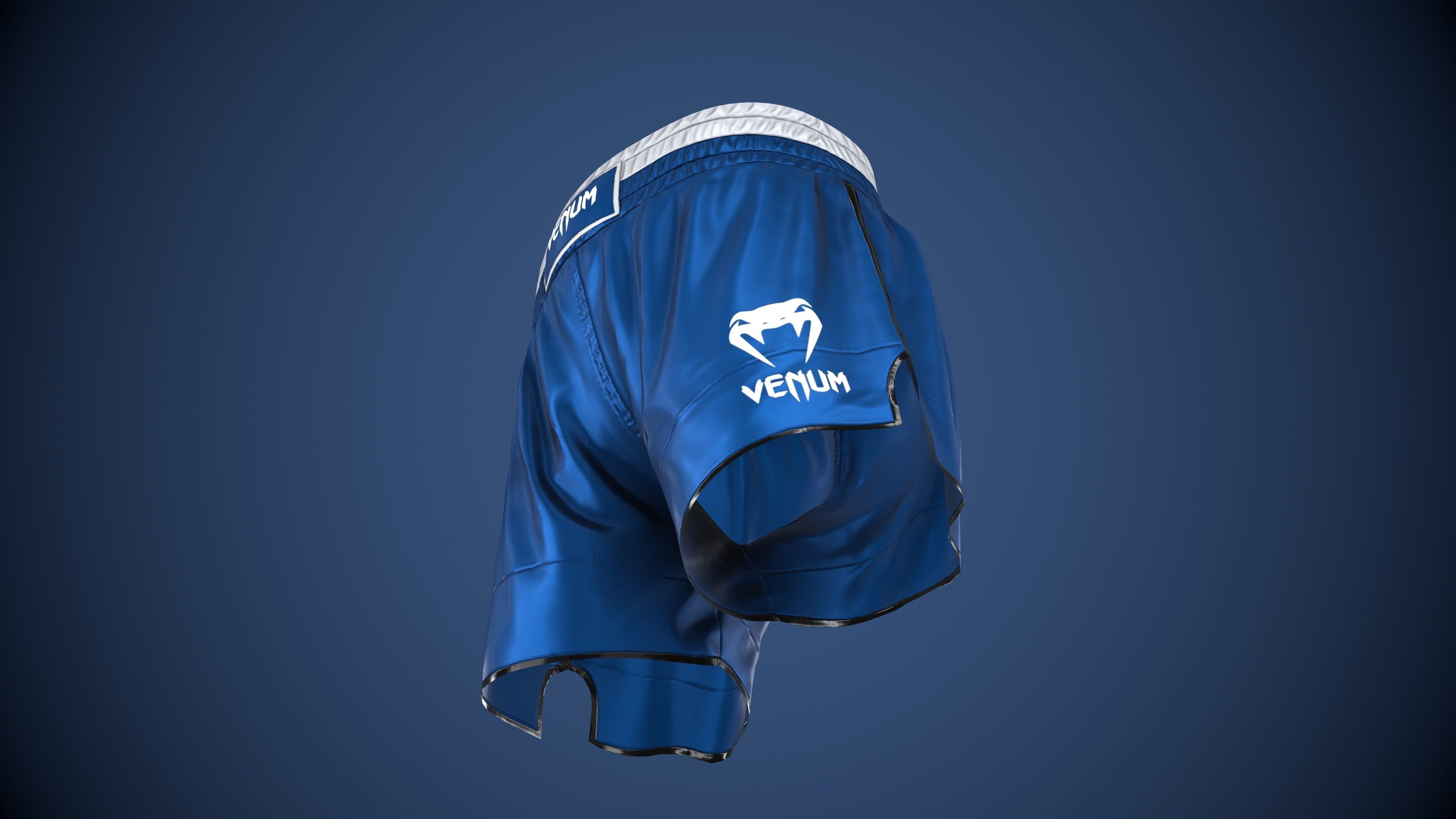 MMA Shorts PBR Game ready Low-poly 3D model_31