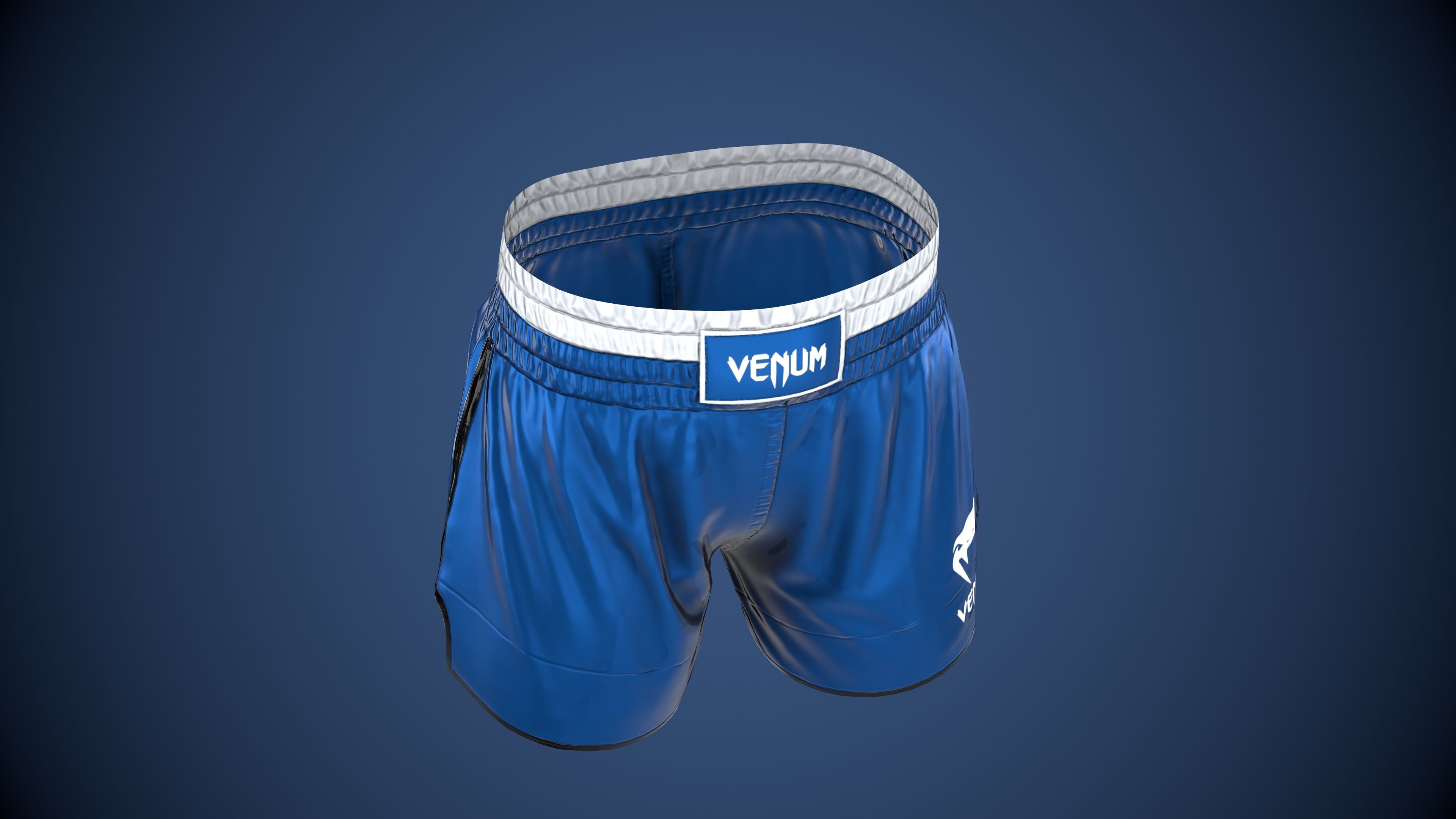 MMA Shorts PBR Game ready Low-poly 3D model_12