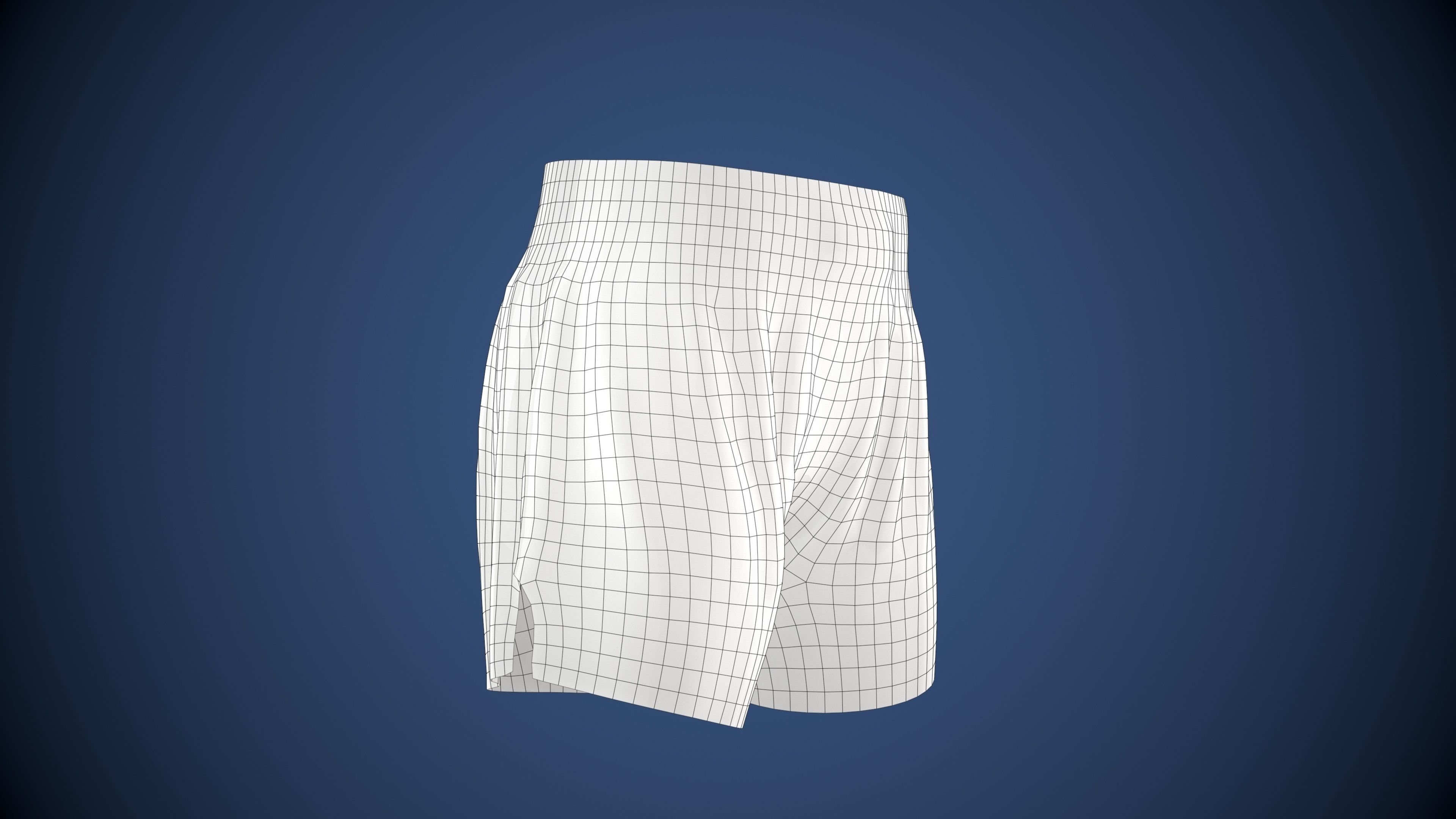 MMA Shorts PBR Game ready Low-poly 3D model_35