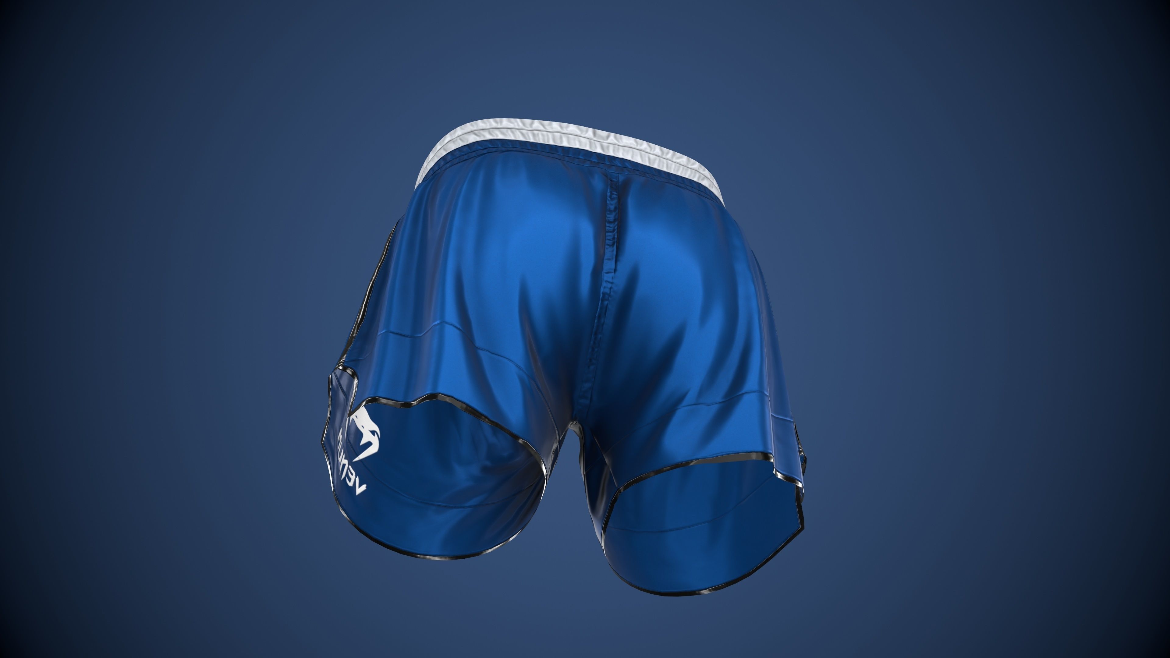 MMA Shorts PBR Game ready Low-poly 3D model_28