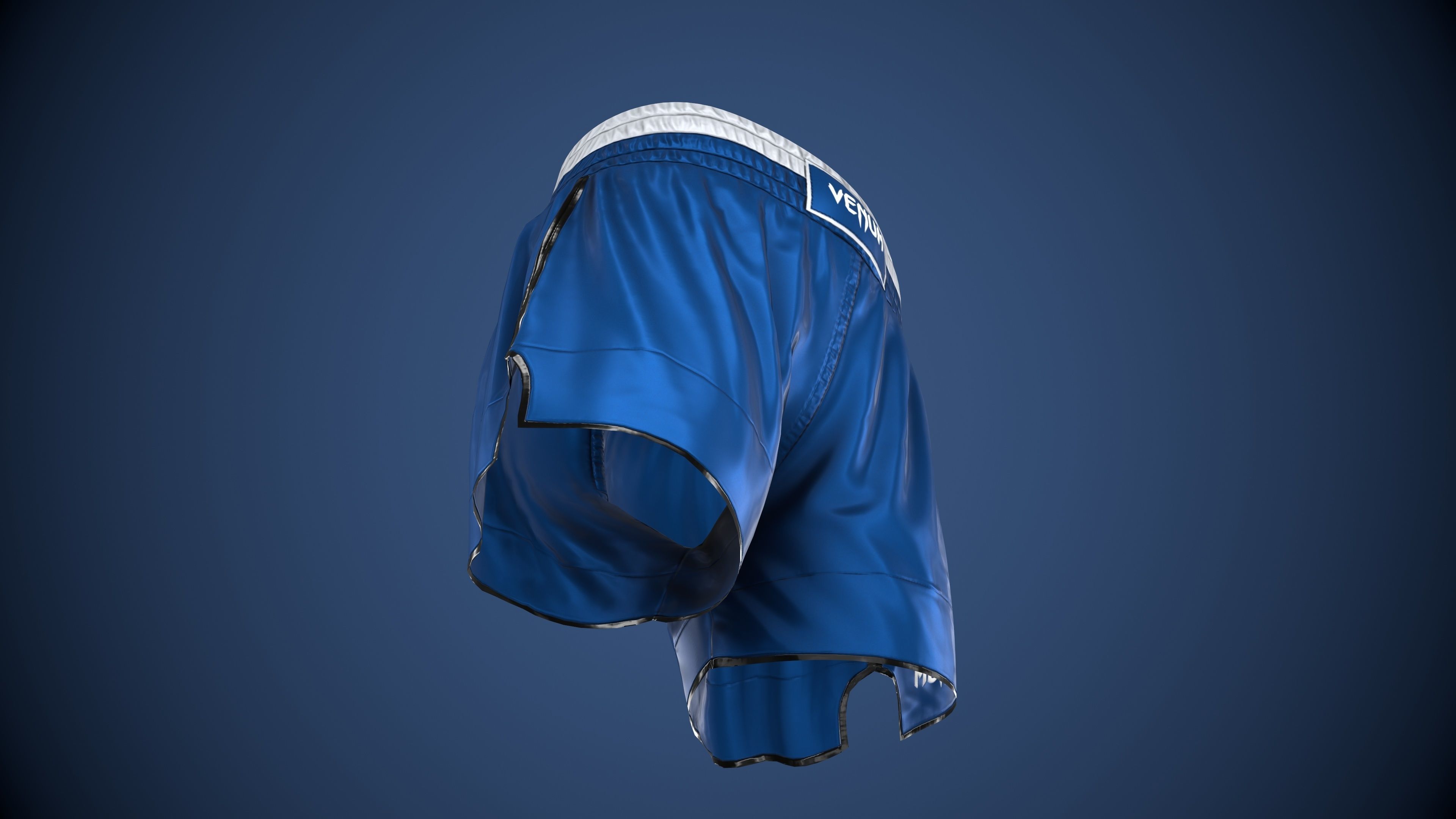 MMA Shorts PBR Game ready Low-poly 3D model_24