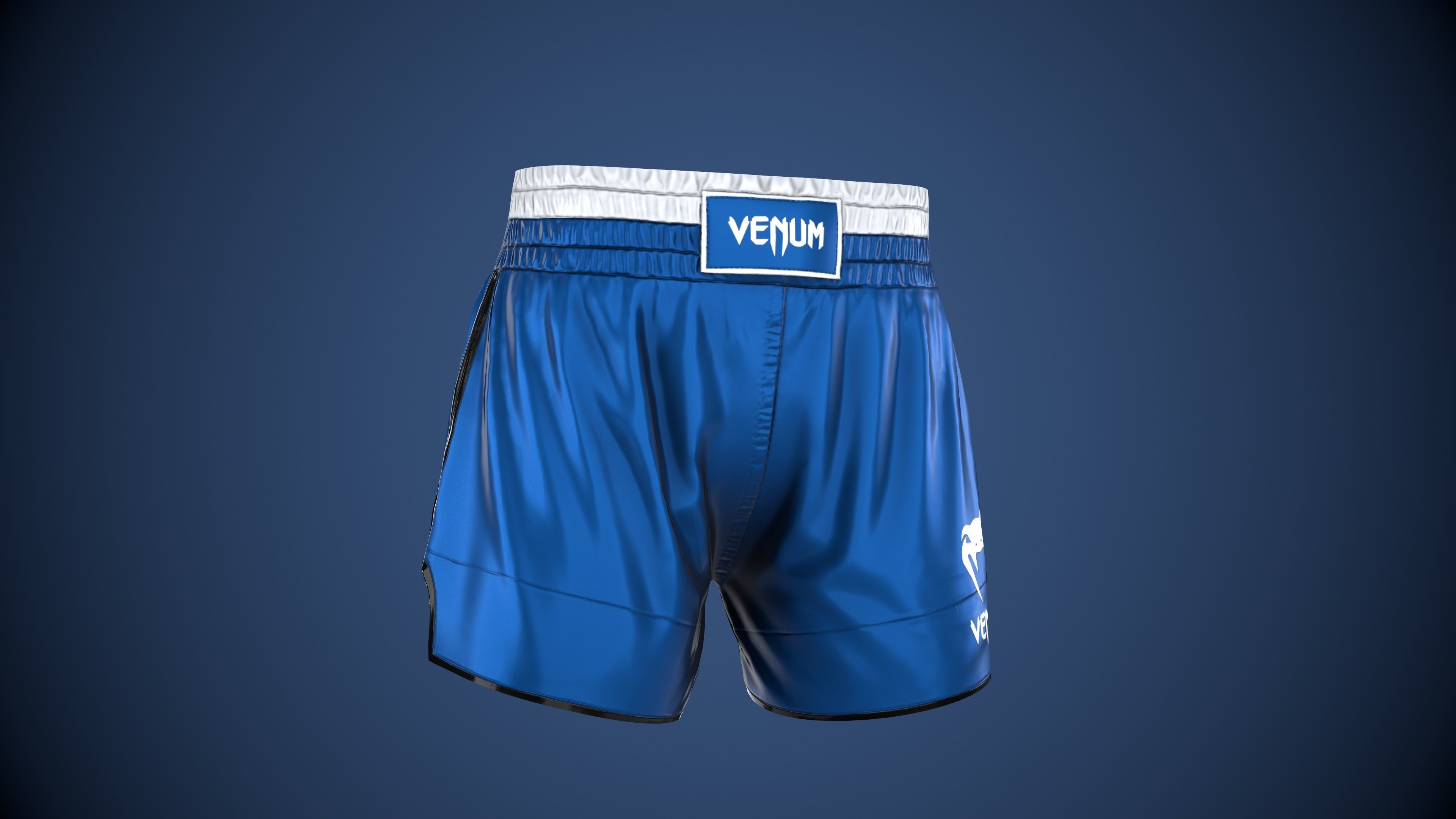 MMA Shorts PBR Game ready Low-poly 3D model_2