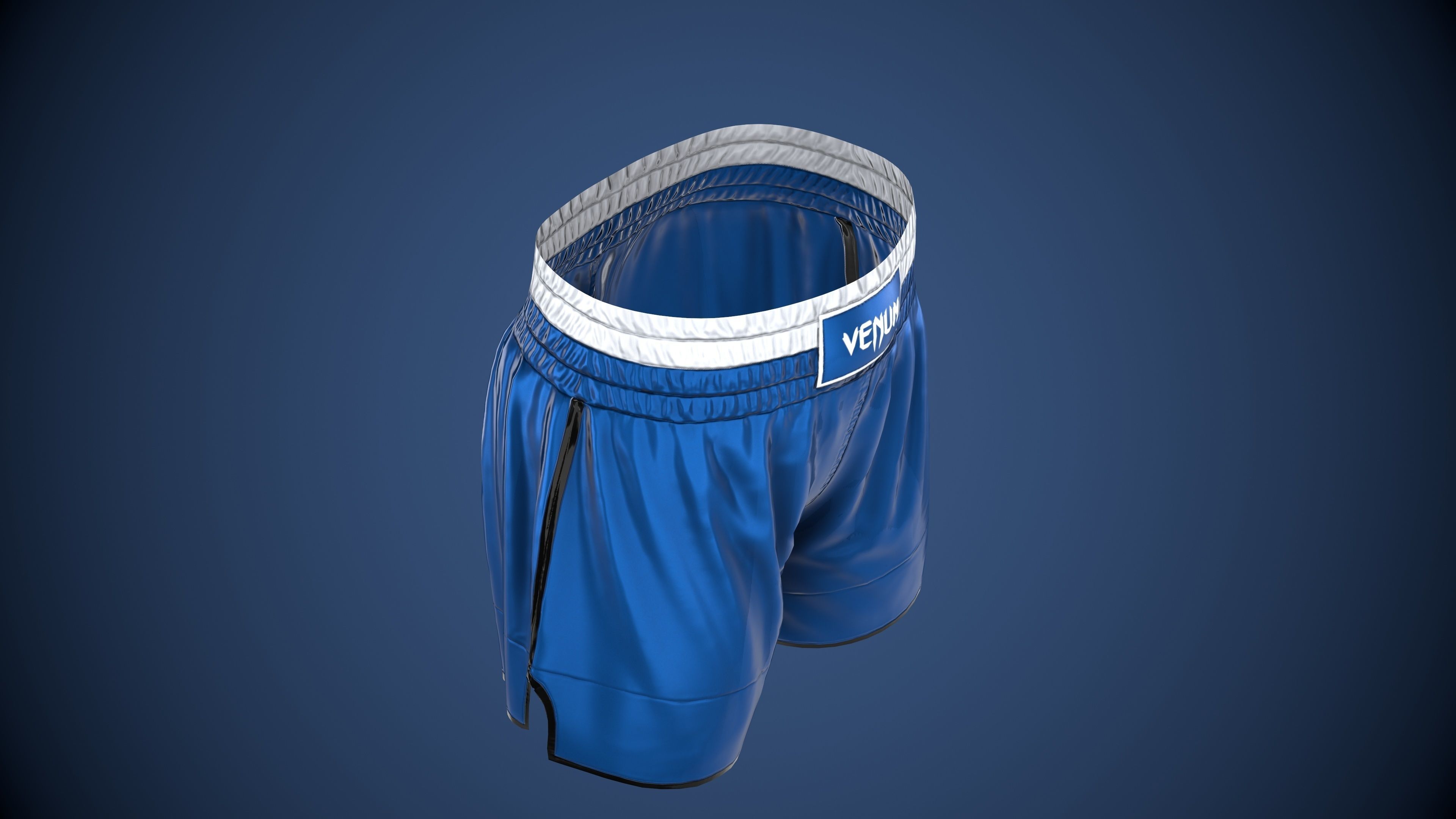 MMA Shorts PBR Game ready Low-poly 3D model_13