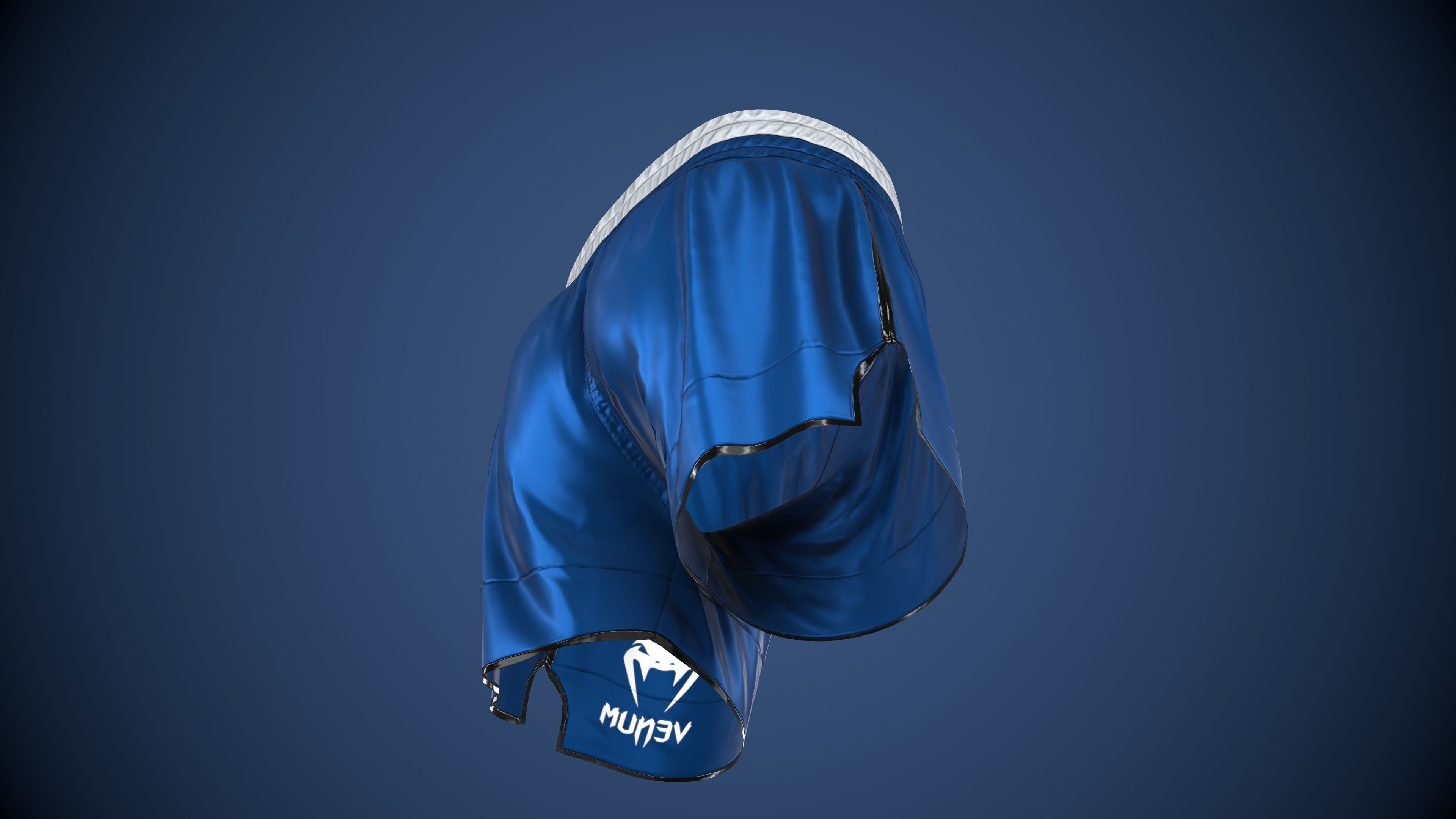 MMA Shorts PBR Game ready Low-poly 3D model_26