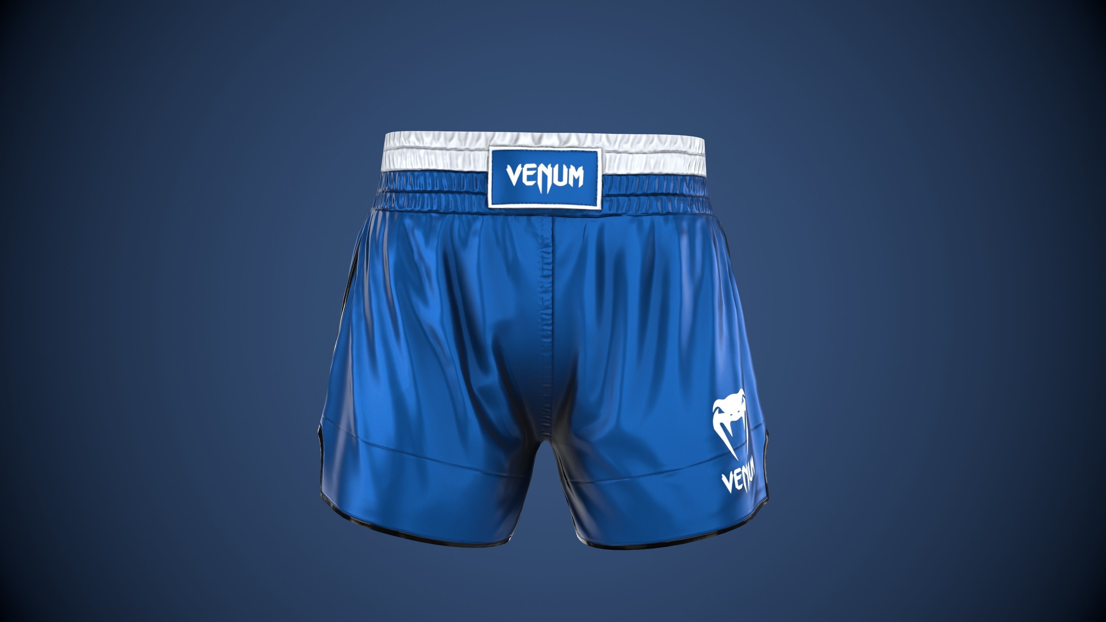 MMA Shorts PBR Game ready Low-poly 3D model_11