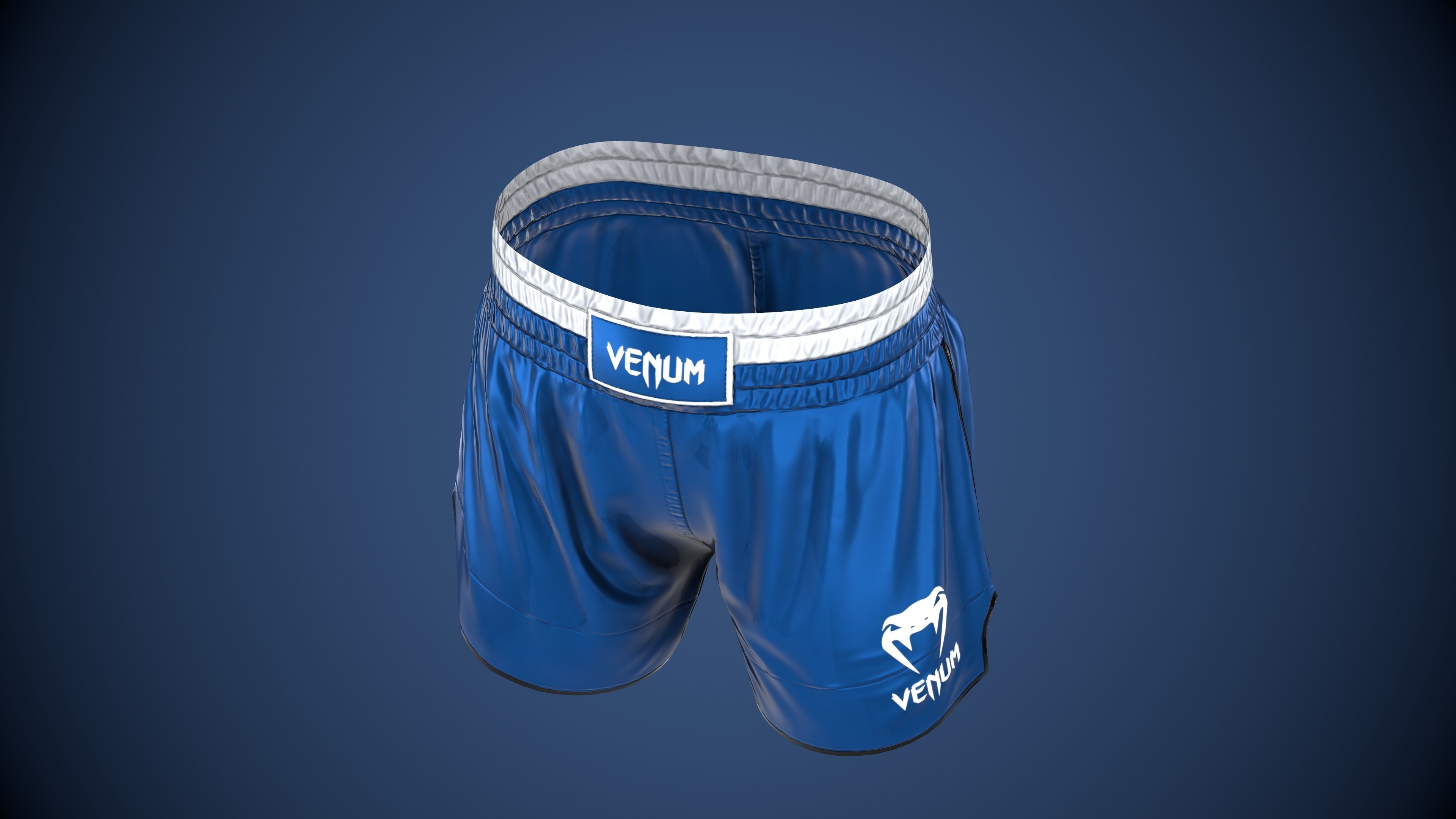 MMA Shorts PBR Game ready Low-poly 3D model_21