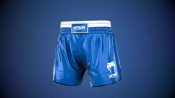 MMA Shorts PBR Game ready Low-poly 3D model