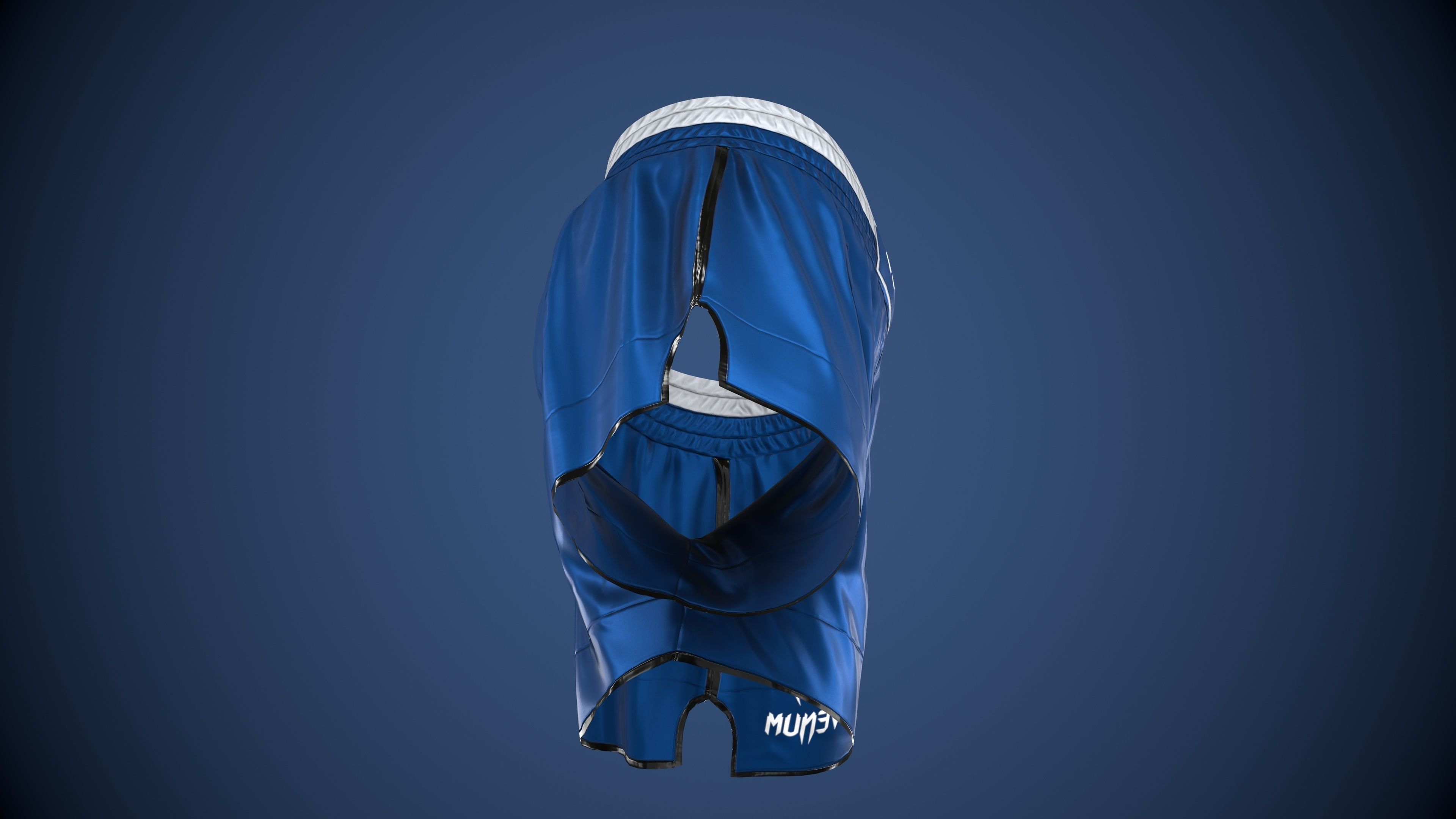 MMA Shorts PBR Game ready Low-poly 3D model_25