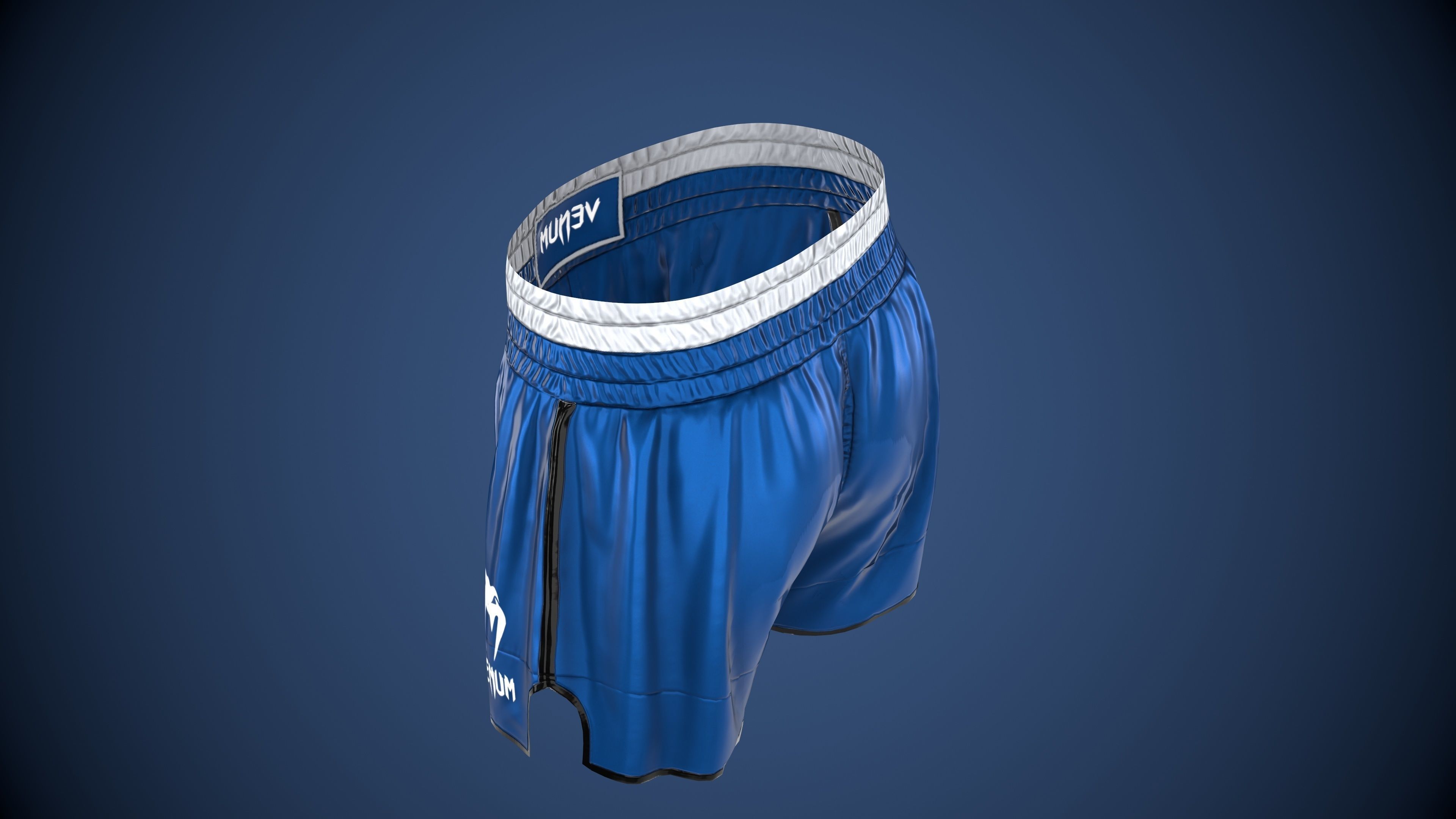 MMA Shorts PBR Game ready Low-poly 3D model_18
