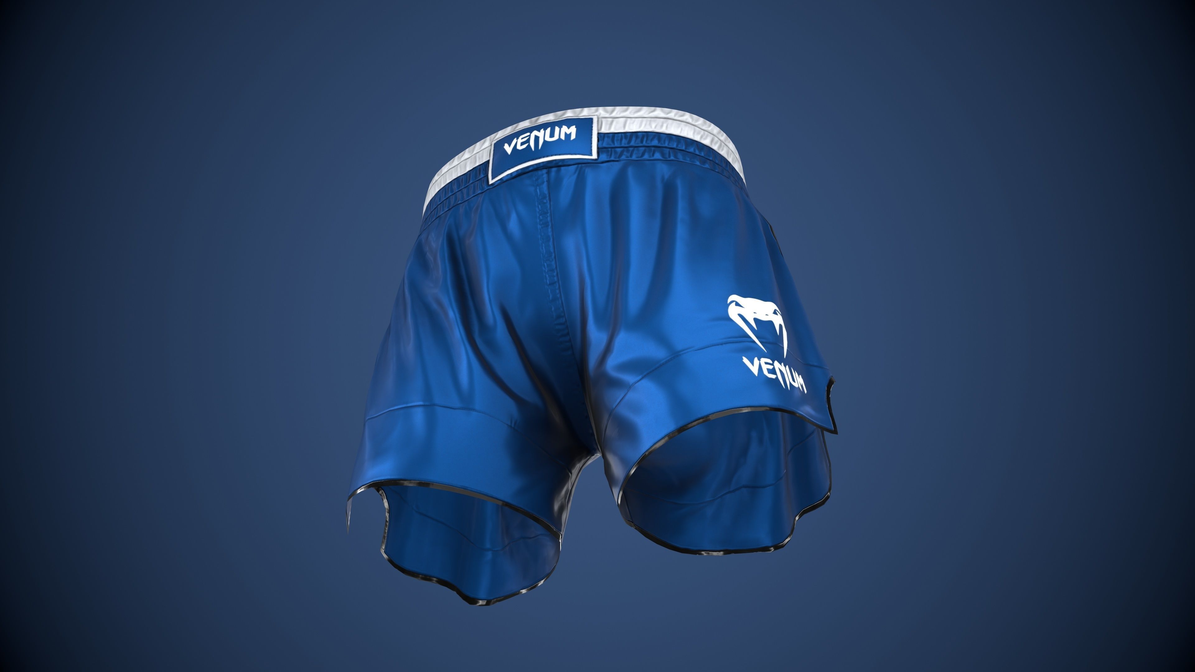 MMA Shorts PBR Game ready Low-poly 3D model_32