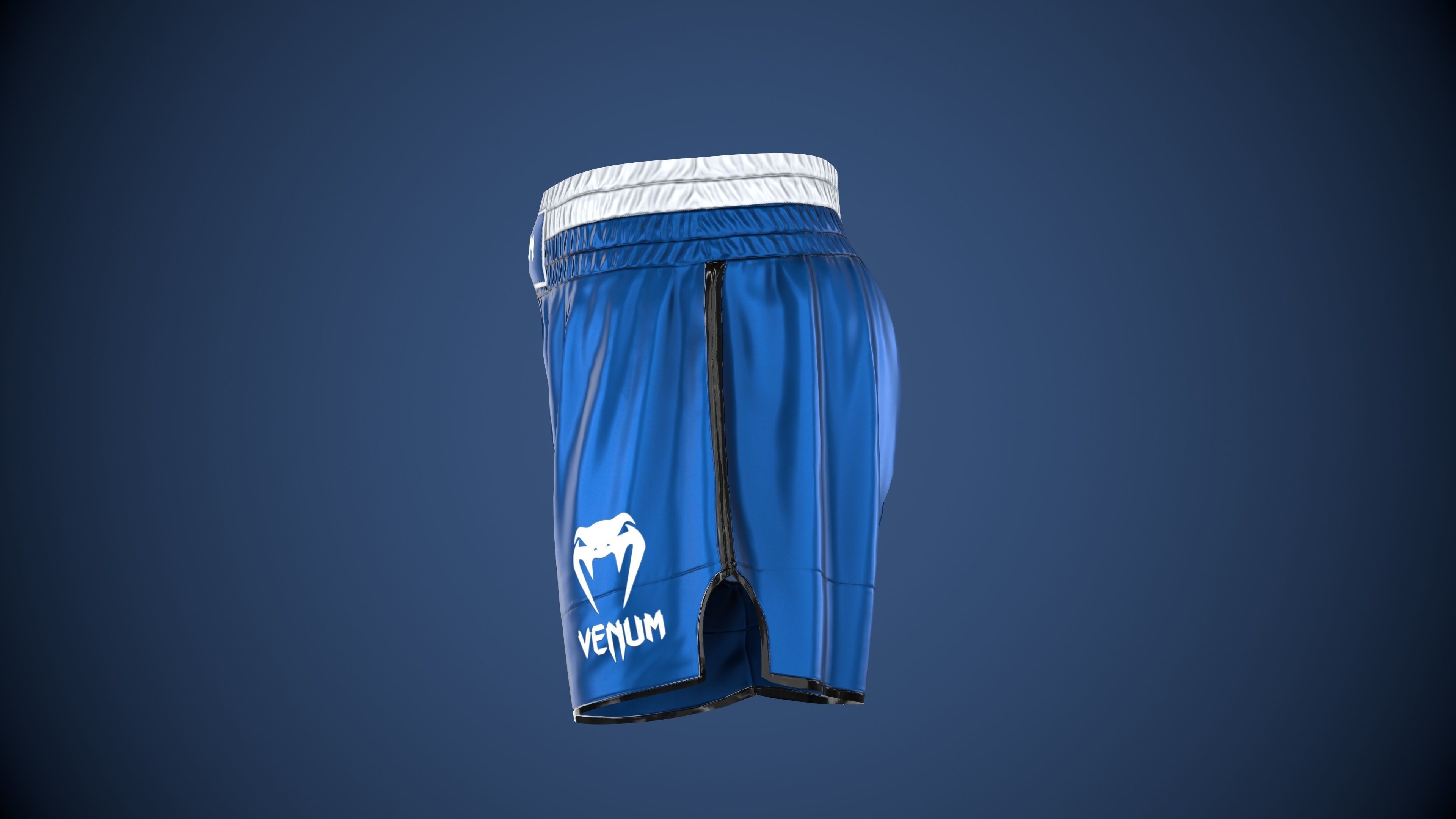 MMA Shorts PBR Game ready Low-poly 3D model_9