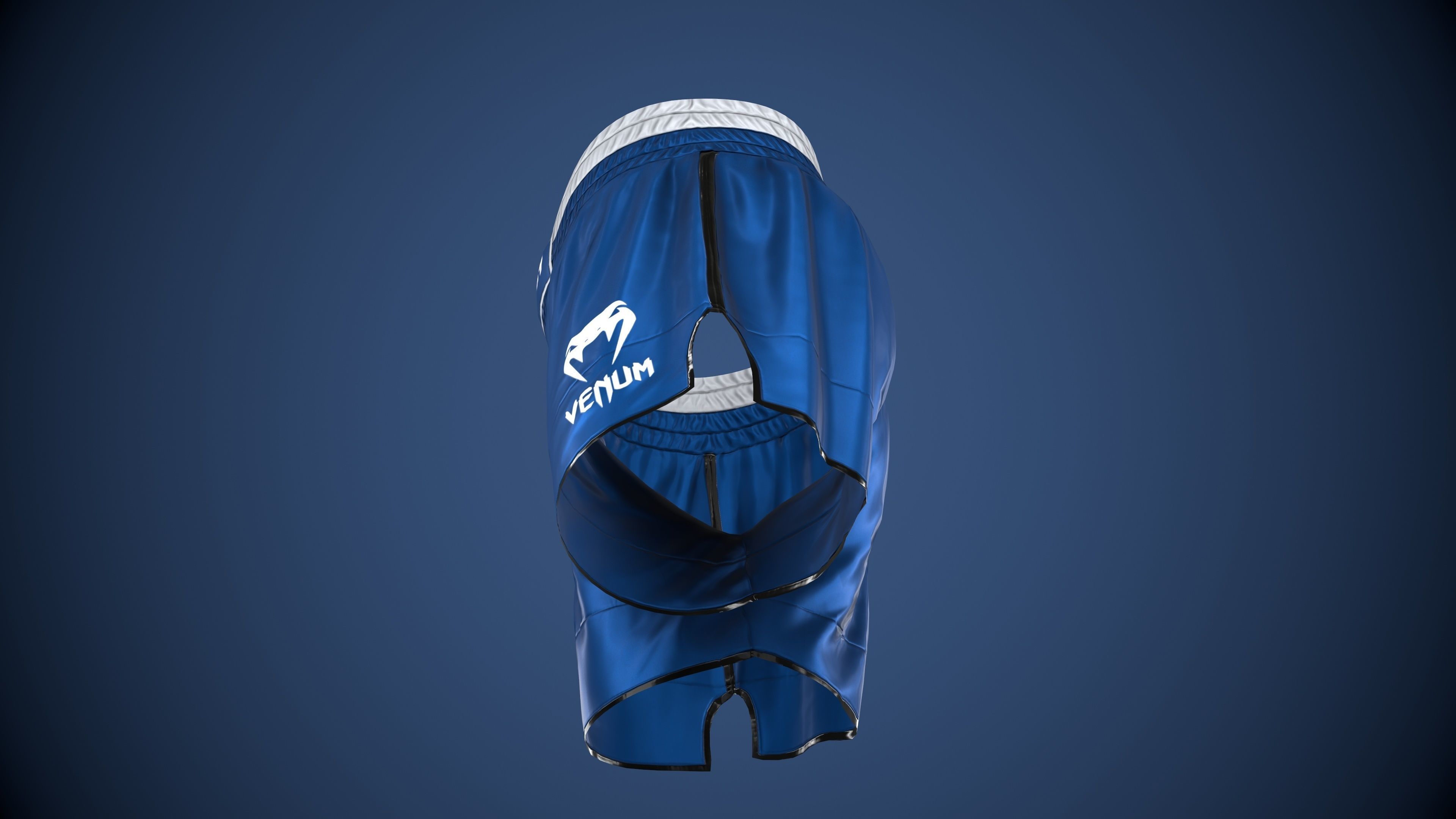 MMA Shorts PBR Game ready Low-poly 3D model_30