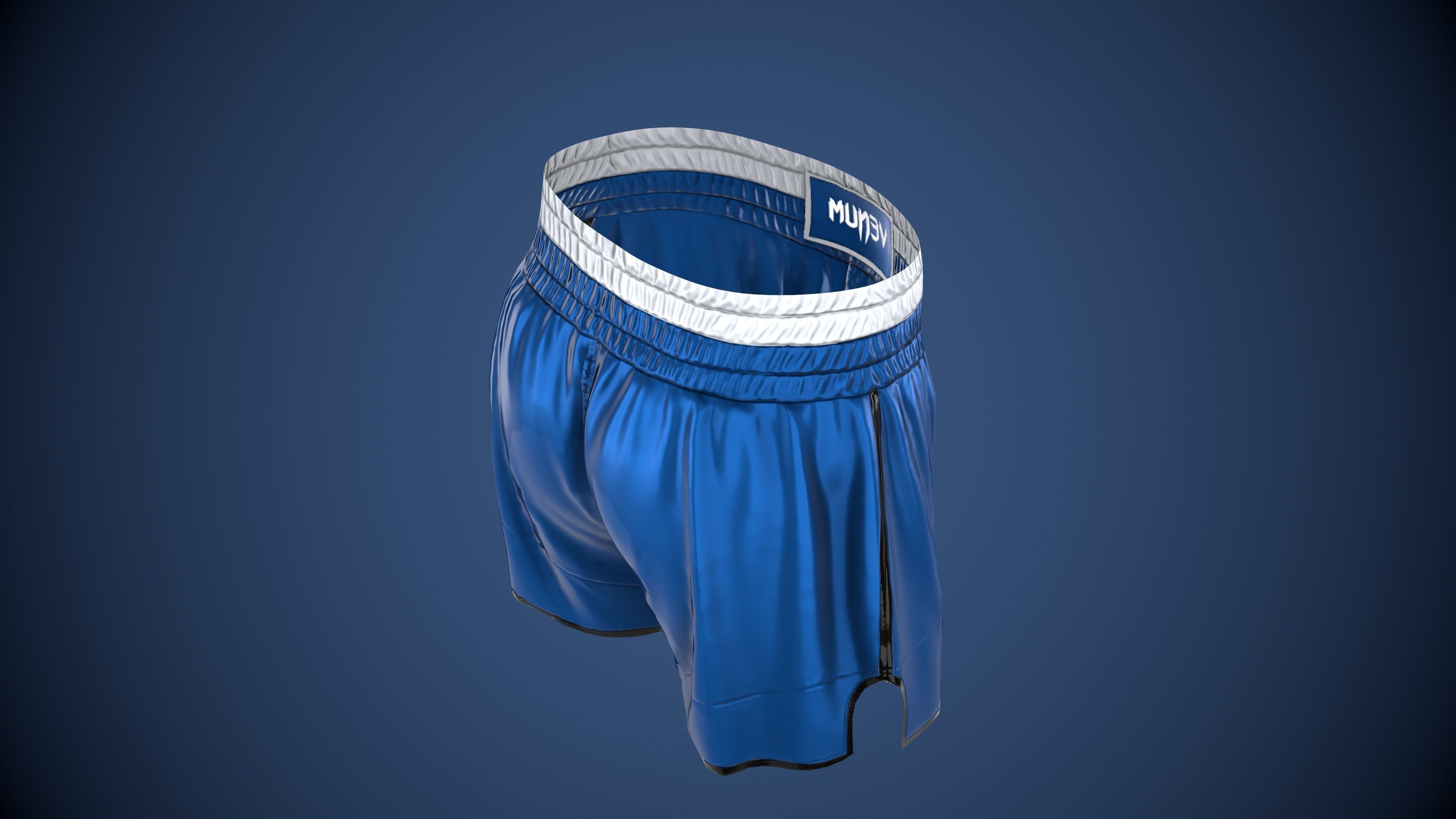 MMA Shorts PBR Game ready Low-poly 3D model_15