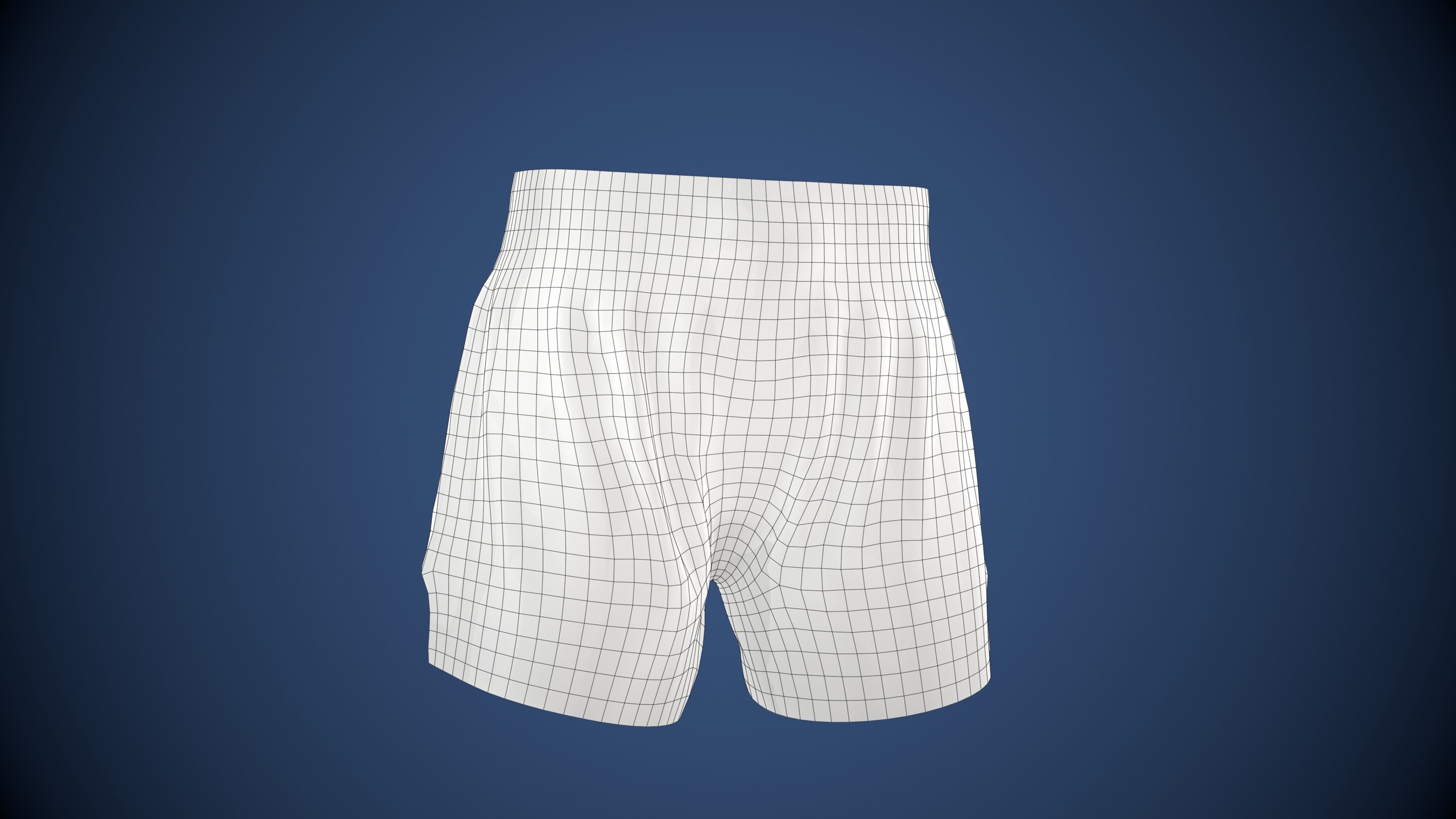 MMA Shorts PBR Game ready Low-poly 3D model_34