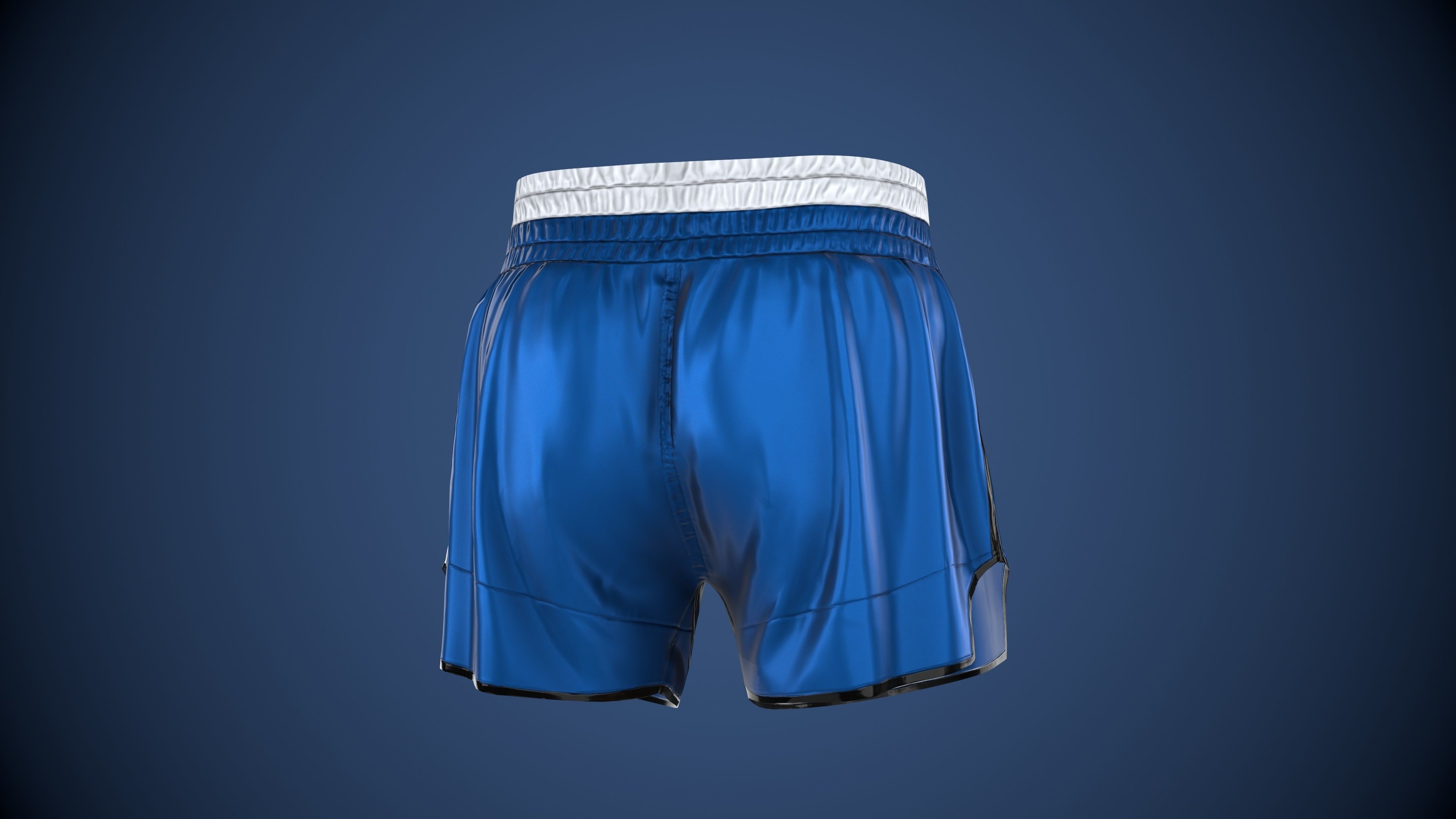 MMA Shorts PBR Game ready Low-poly 3D model_6
