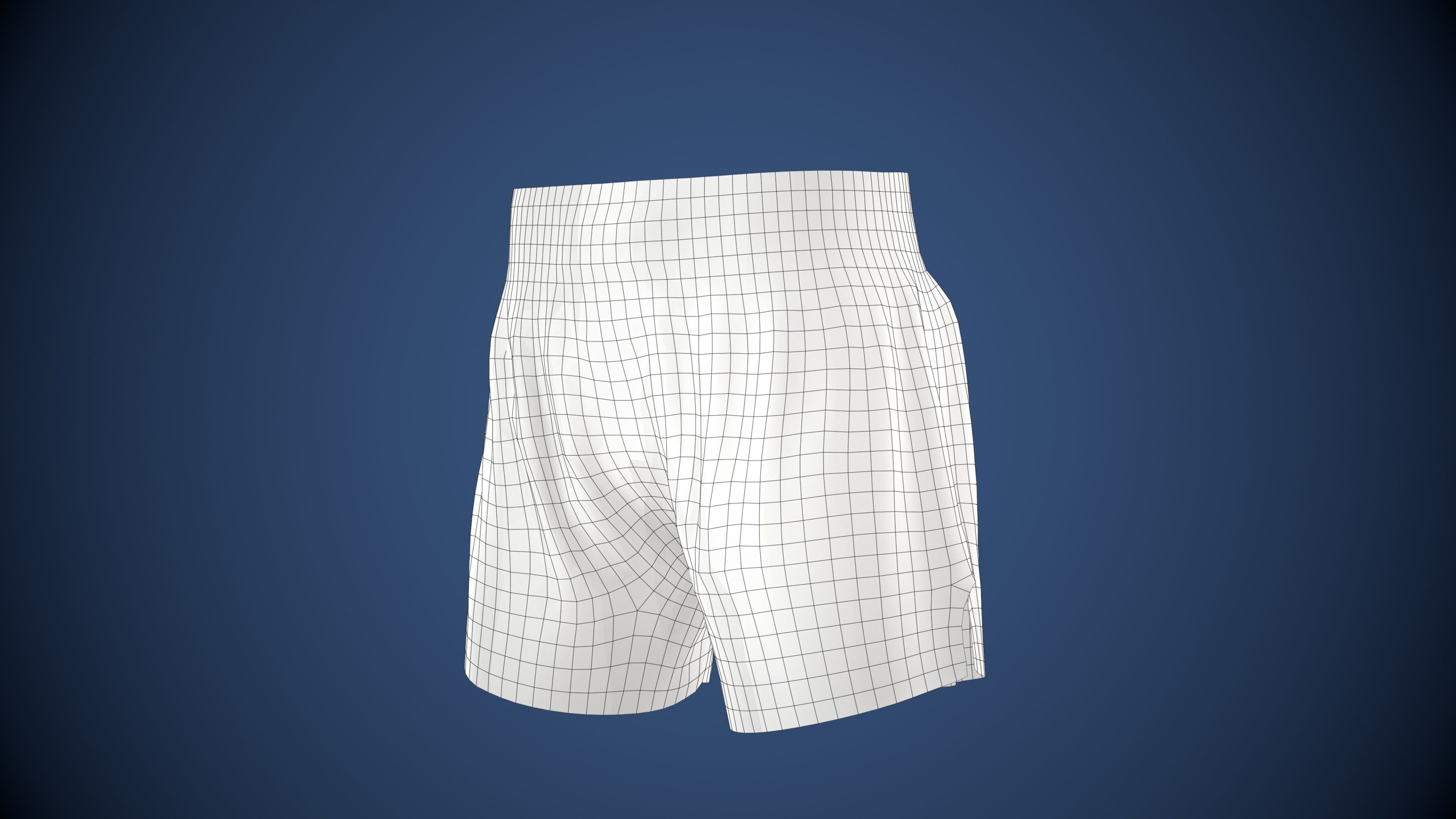 MMA Shorts PBR Game ready Low-poly 3D model_40