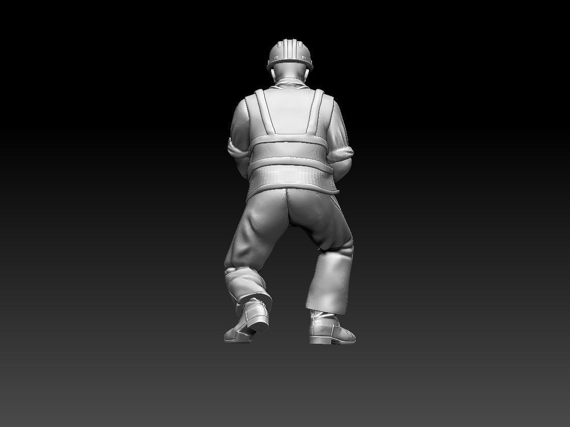 builder man with chainsaw 3D print model_18