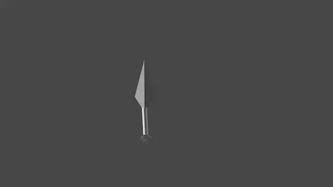 low poly kunai knife