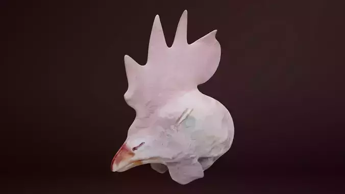 Chicken Head Low-poly 3D model