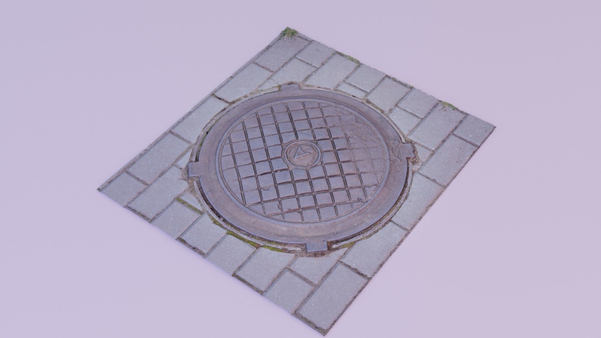 Cover manhole 03 high-poly 3D model_5