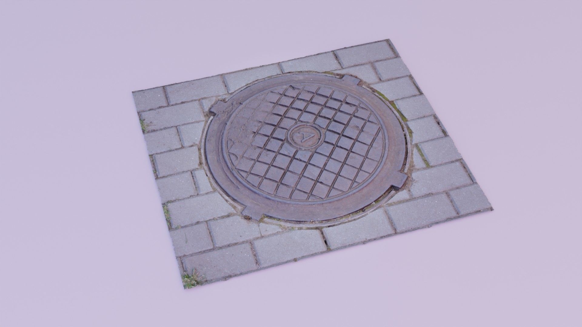 Cover manhole 03 high-poly 3D model_9