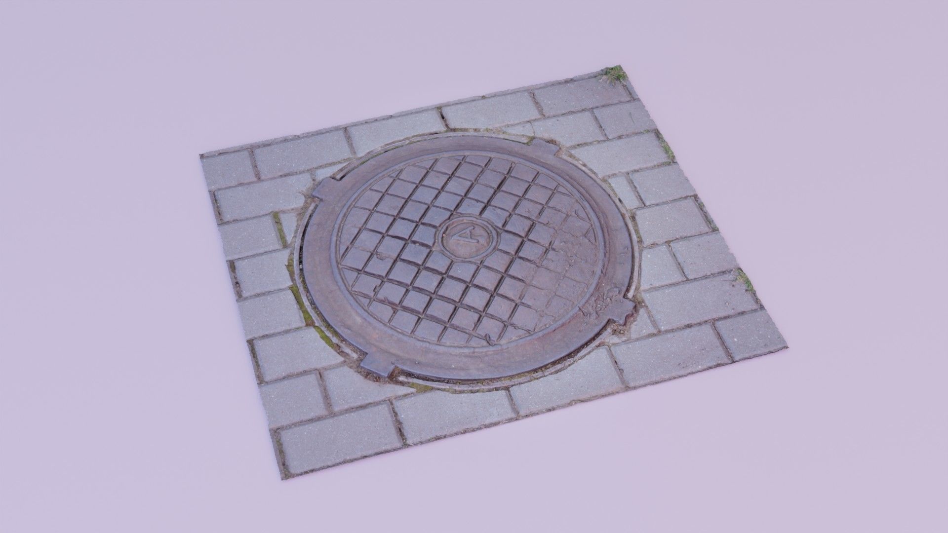 Cover manhole 03 high-poly 3D model_4