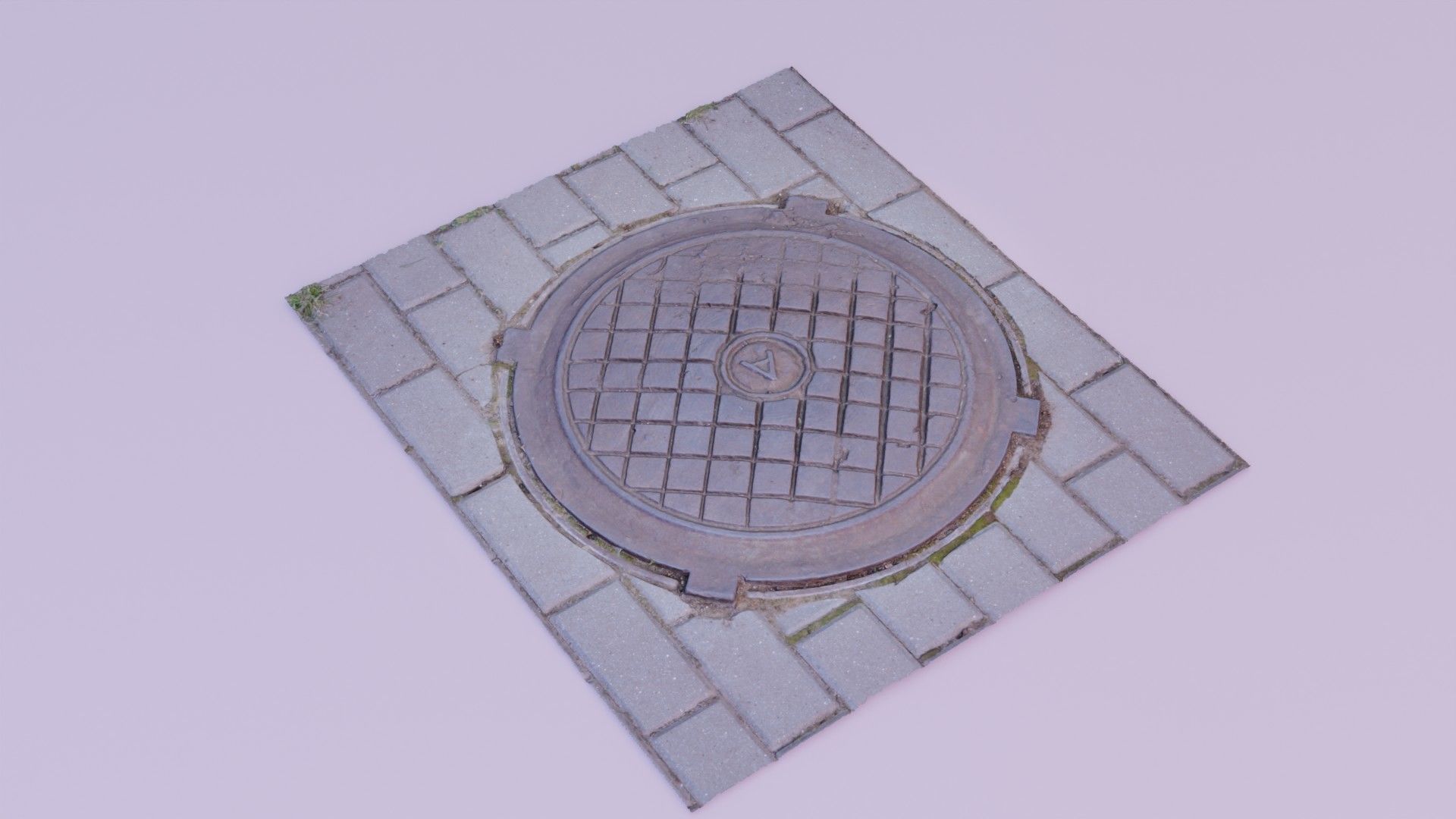 Cover manhole 03 high-poly 3D model_7