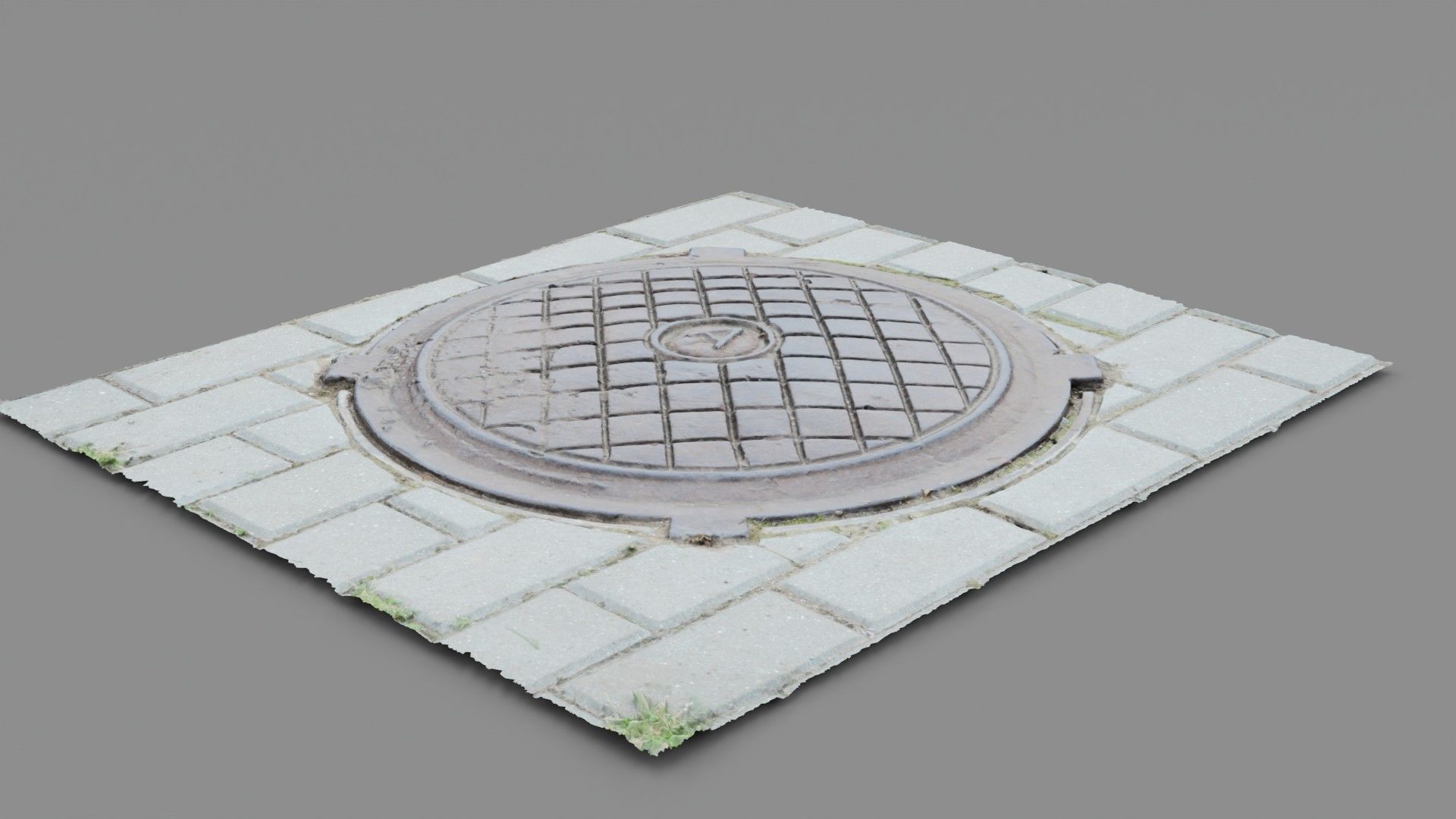 Cover manhole 03 high-poly 3D model_22