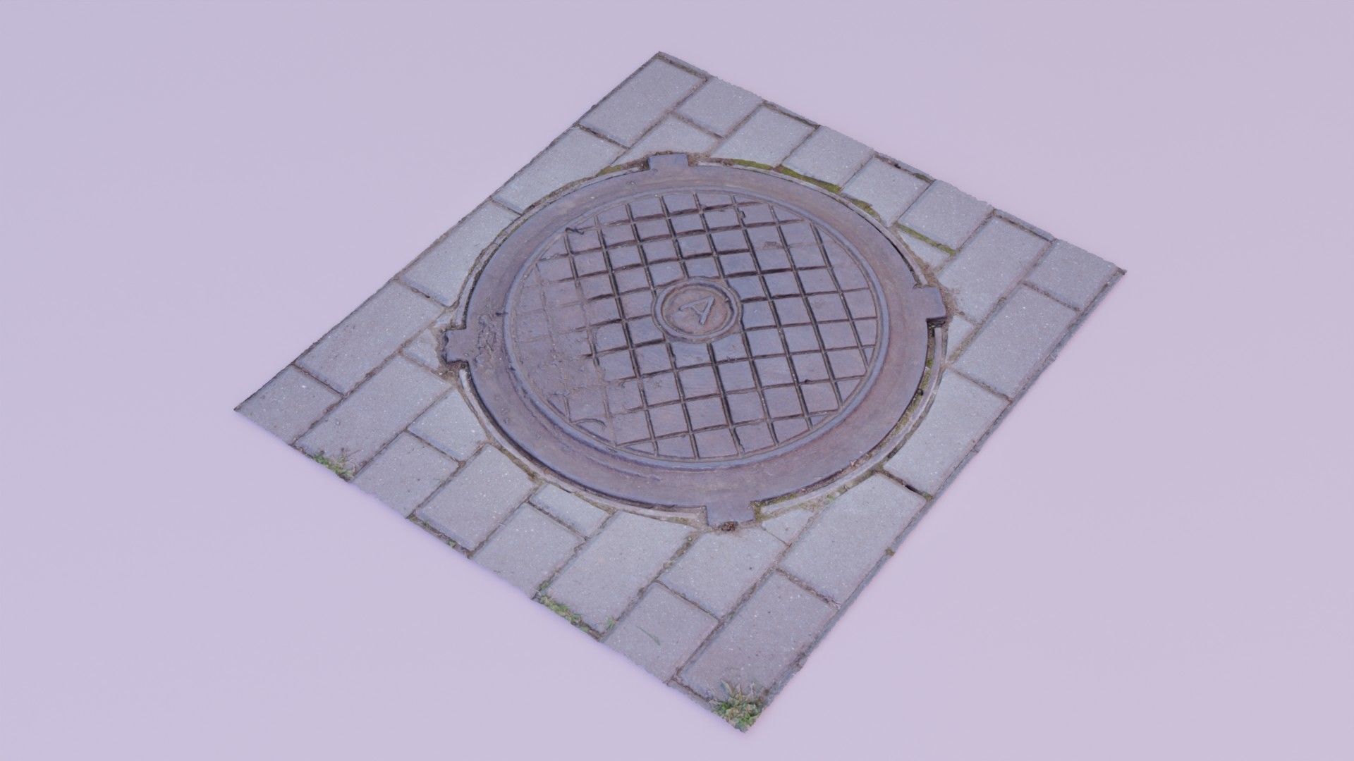 Cover manhole 03 high-poly 3D model_10