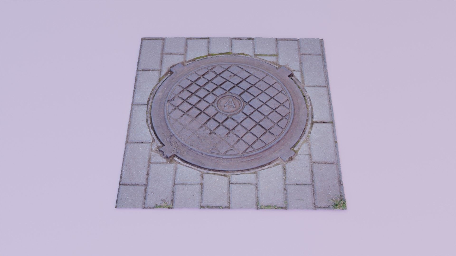 Cover manhole 03 high-poly 3D model_1