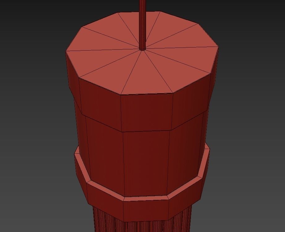 HILDIS three brass pendant lights with clear glass cylinders 3D model_1