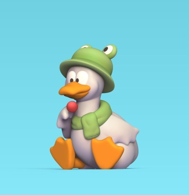 Duck Lollipop 3D print model_1