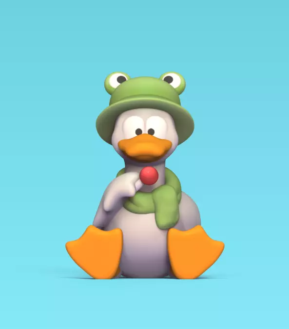 Duck Lollipop 3D print model_0