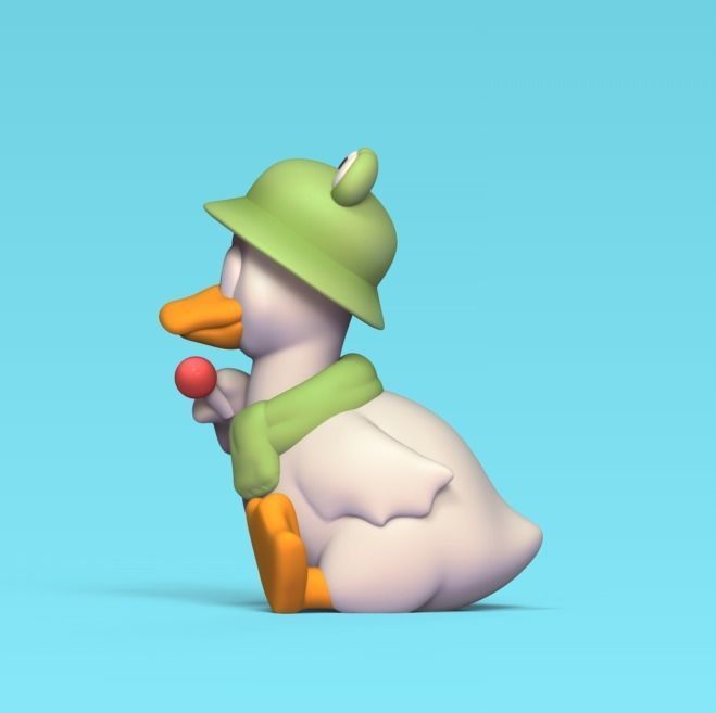 Duck Lollipop 3D print model_2