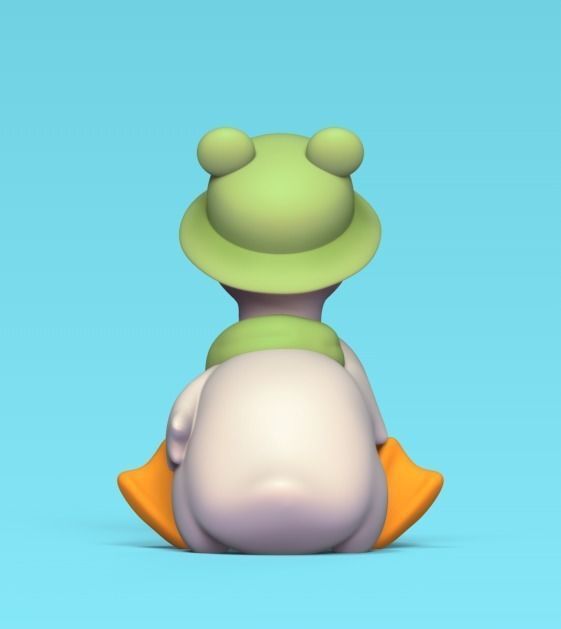 Duck Lollipop 3D print model_3