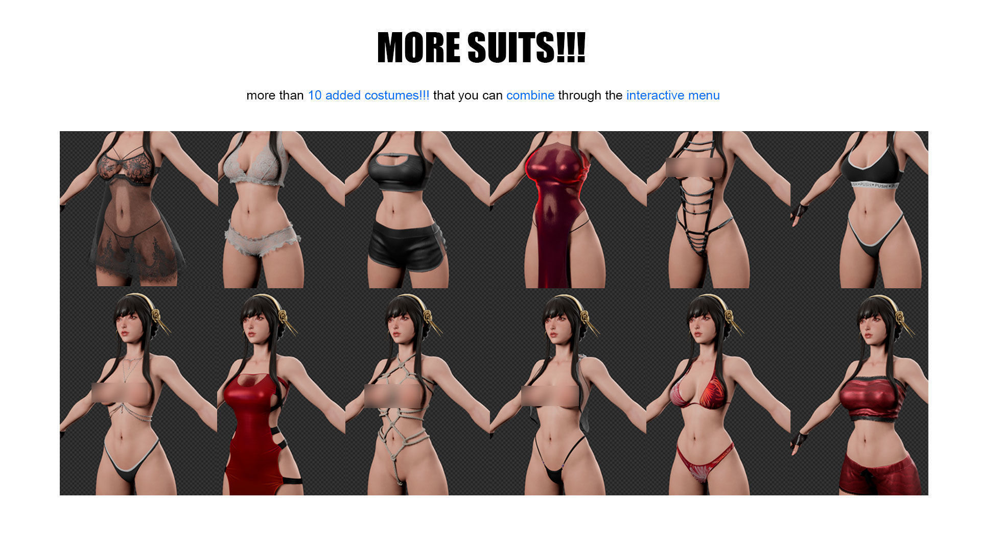 Yor Forger - Game Ready low-poly 3d model UE4 Low-poly 3D model_19