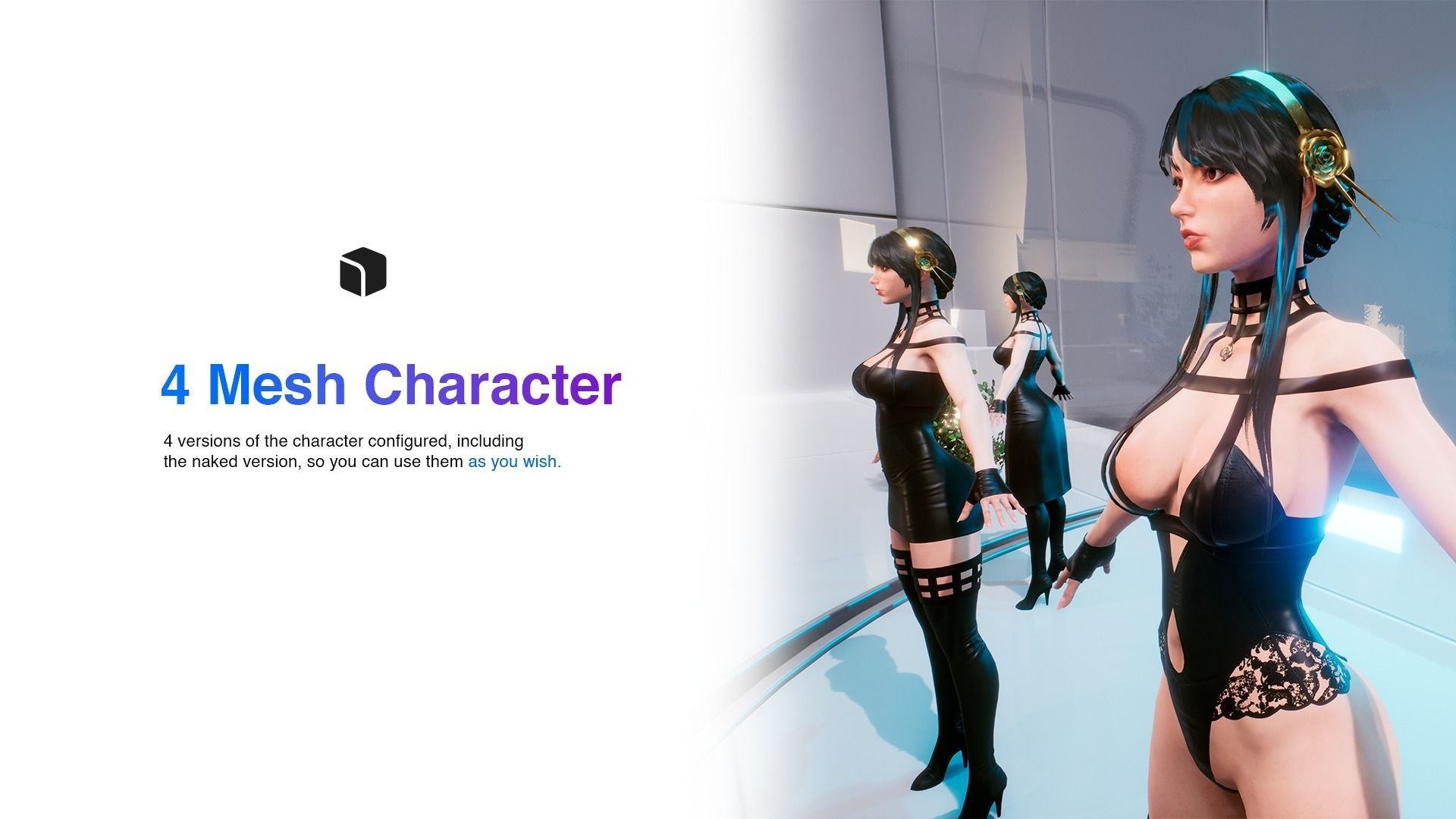 Yor Forger - Game Ready low-poly 3d model UE4 Low-poly 3D model_15