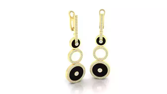 Earring E18 The luxury female earring with gems